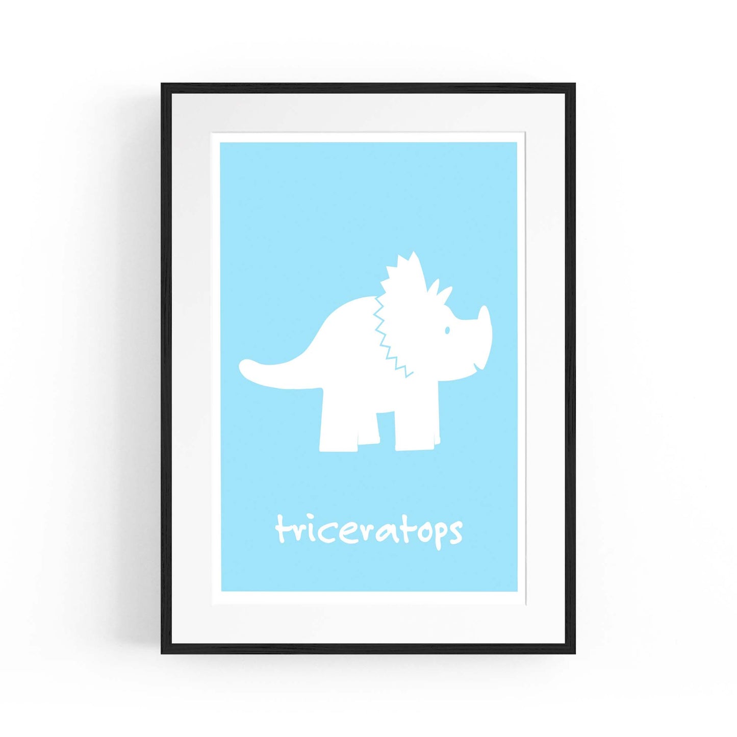 Tricerotops Dinosaur Boys Bedroom Nursery Wall Art - The Affordable Art Company