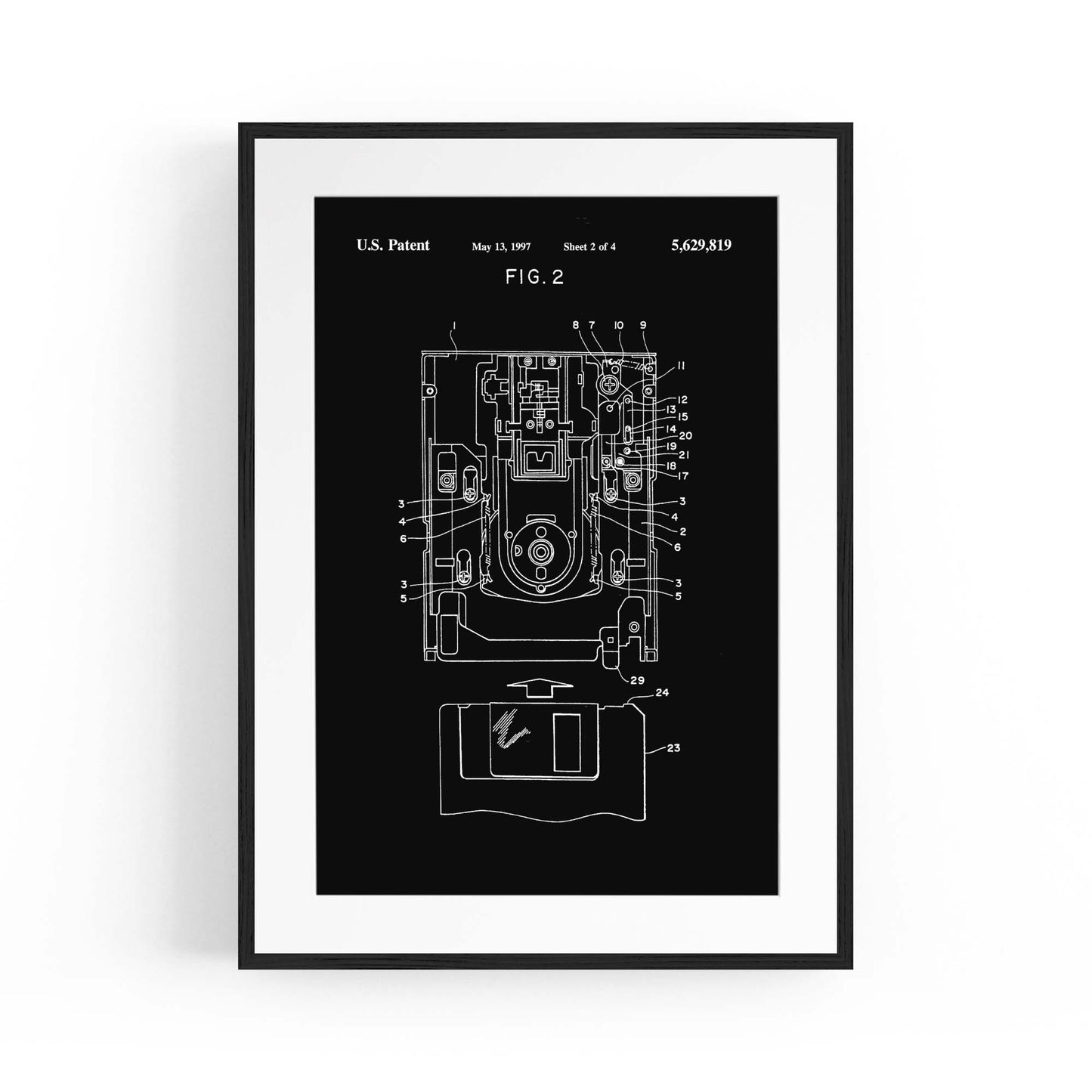 Vintage Floppy Disk Patent Wall Art #1 - The Affordable Art Company