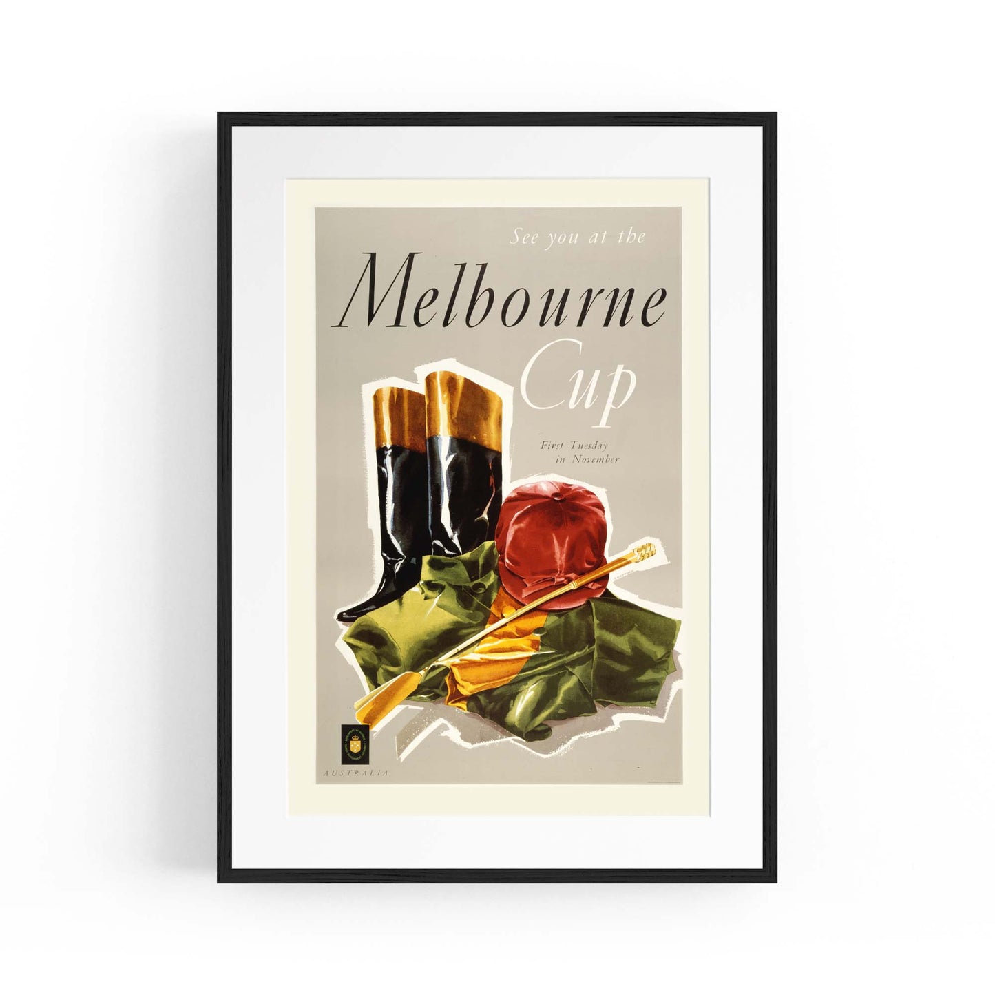 Vintage Melbourne Cup Advert Victoria Wall Art - The Affordable Art Company
