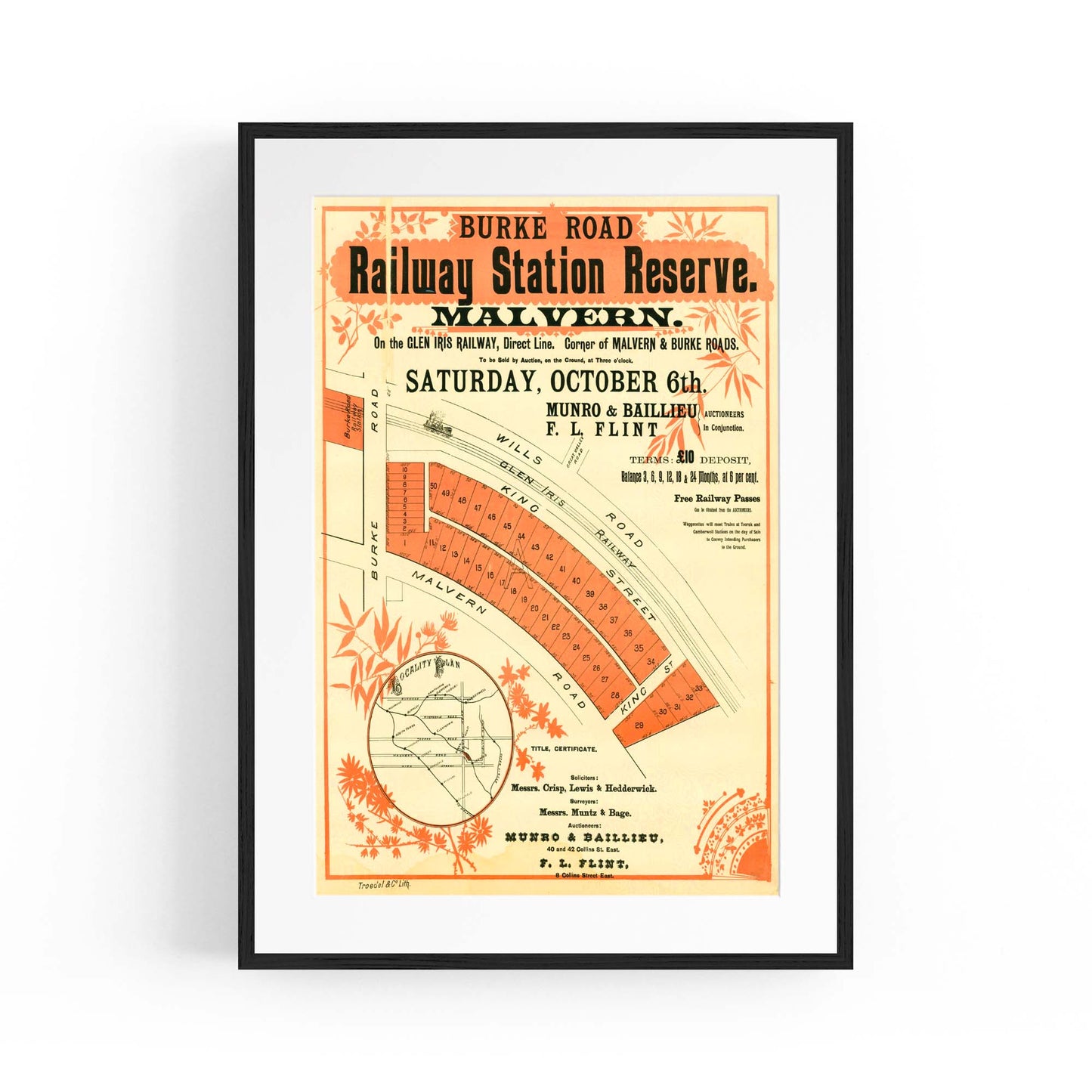 Malvern Melbourne Vintage Real Estate Advert Art #1 - The Affordable Art Company