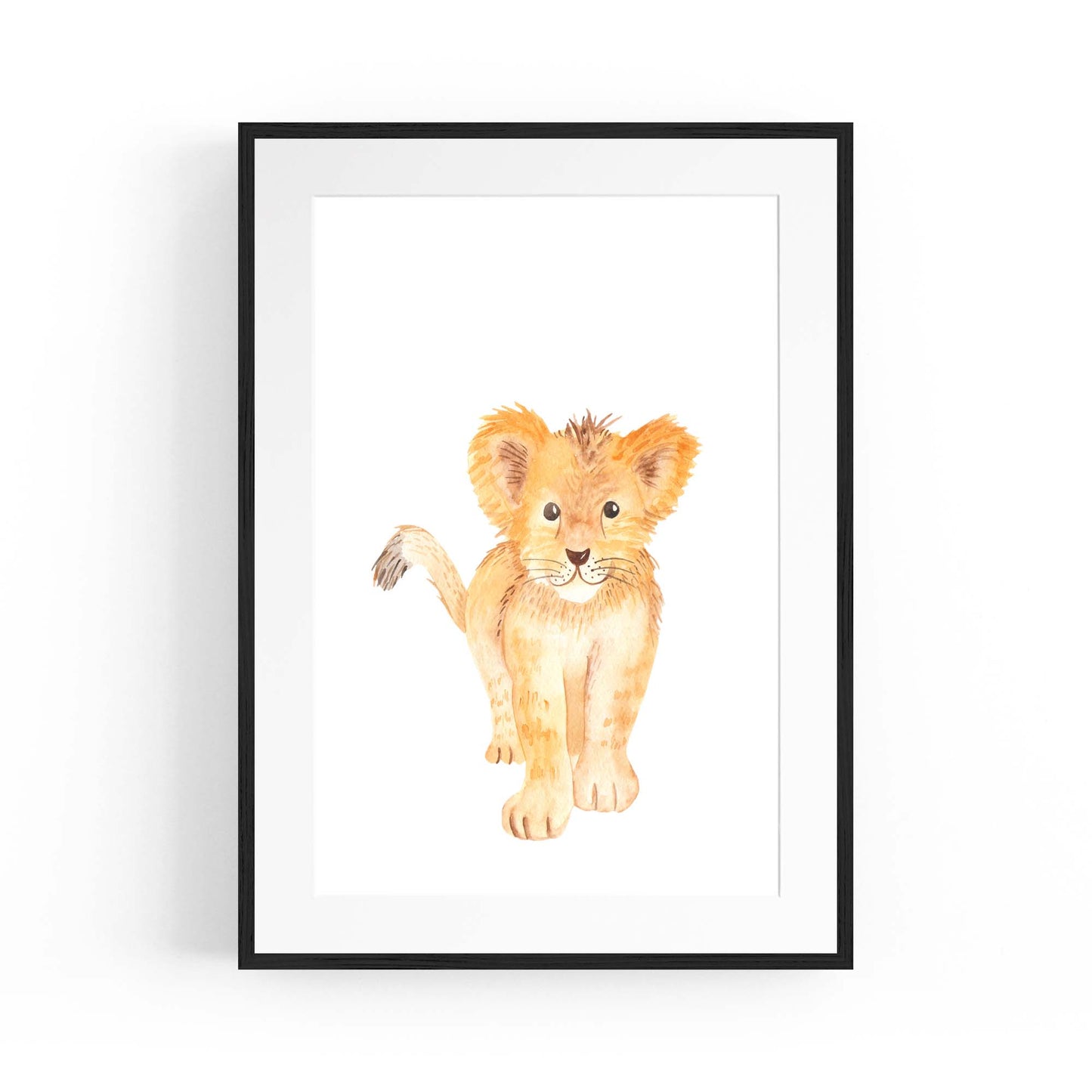 Cartoon Lion Cub Cute Nursery Baby Animal Art #2 - The Affordable Art Company