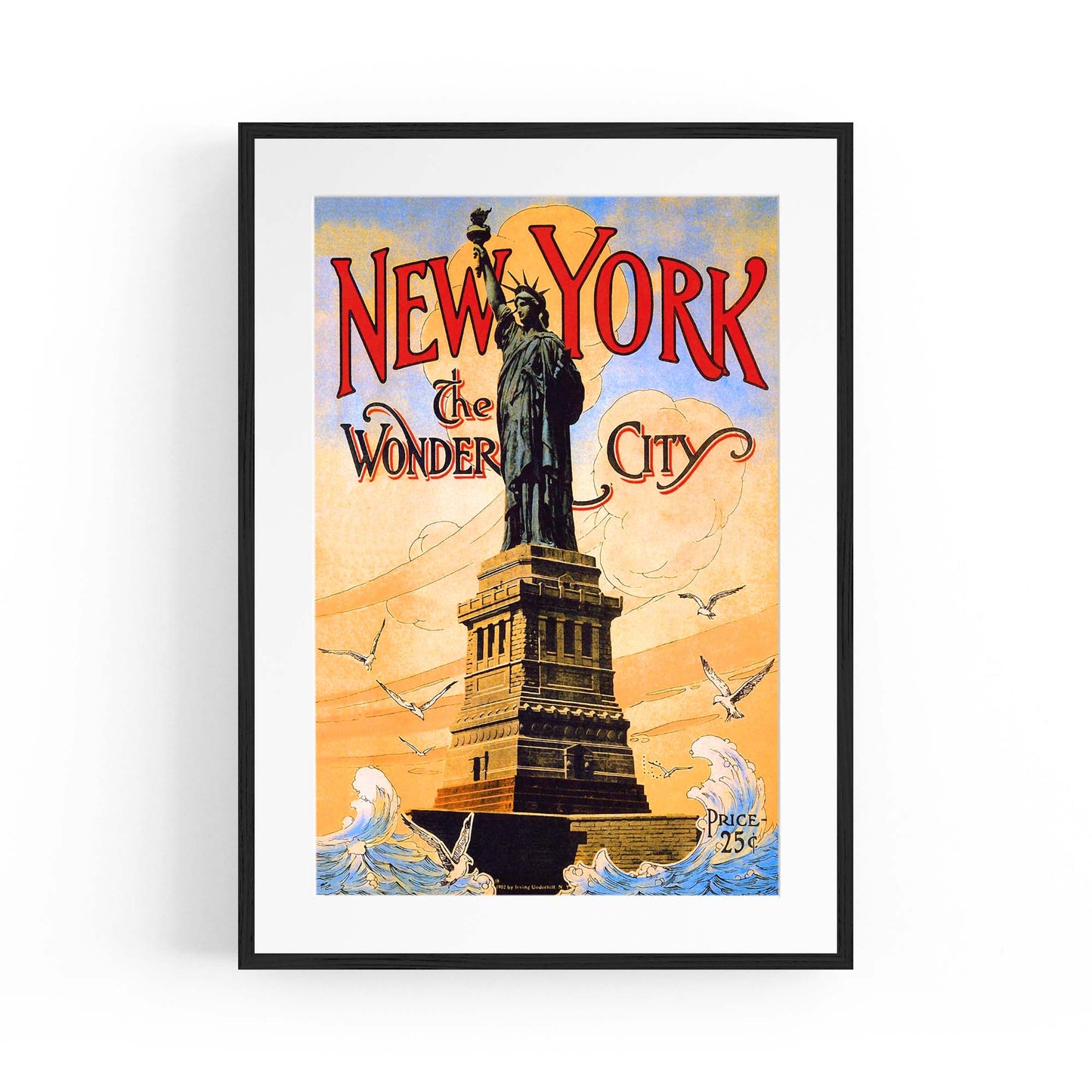 Statue of Liberty, New York Vintage Advert Wall Art - The Affordable Art Company