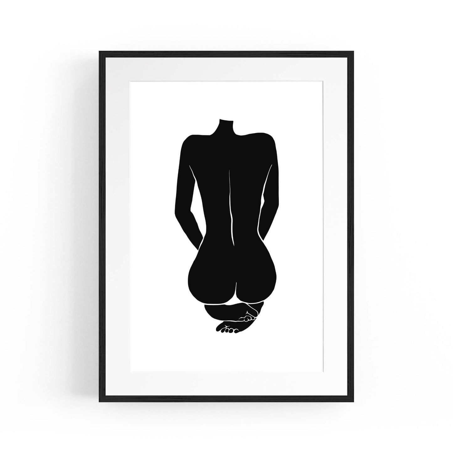 Abstract Nude Woman Artwork Minimal Wall Art - The Affordable Art Company