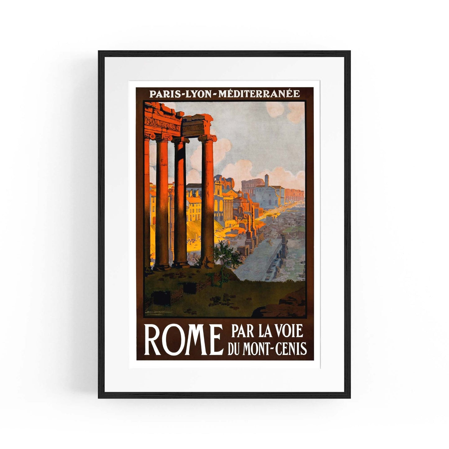 Vintage Rome Italy Tourism Advert Wall Art - The Affordable Art Company