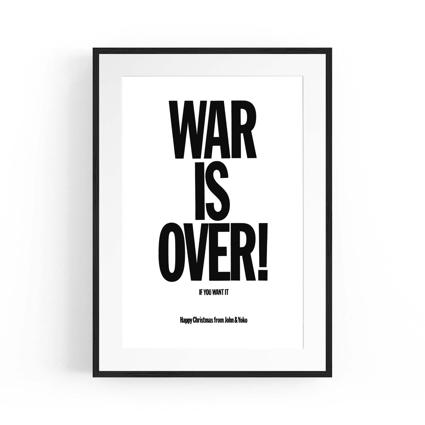 War Is Over "Christmas" John Lennon Beatles Art - The Affordable Art Company