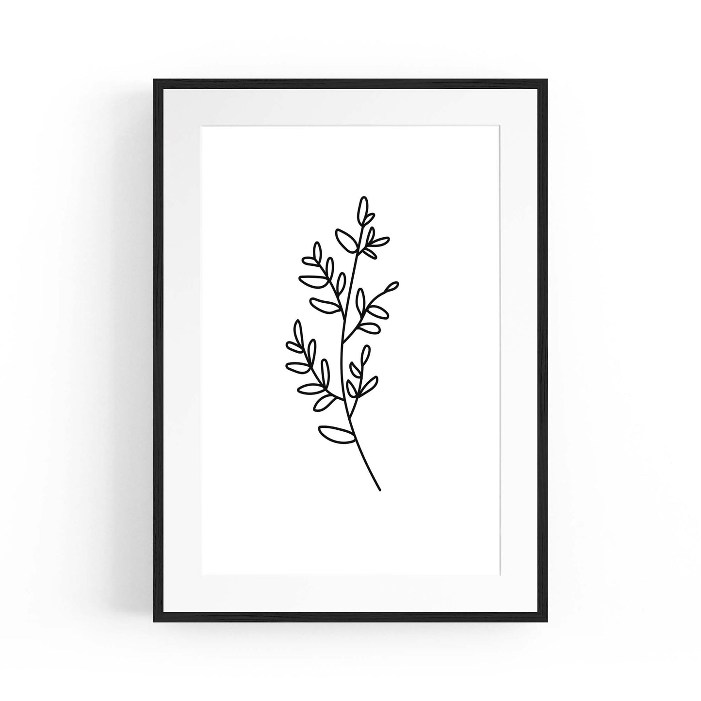 Minimal Branch Line Drawing Plant Nature Wall Art #3 - The Affordable Art Company