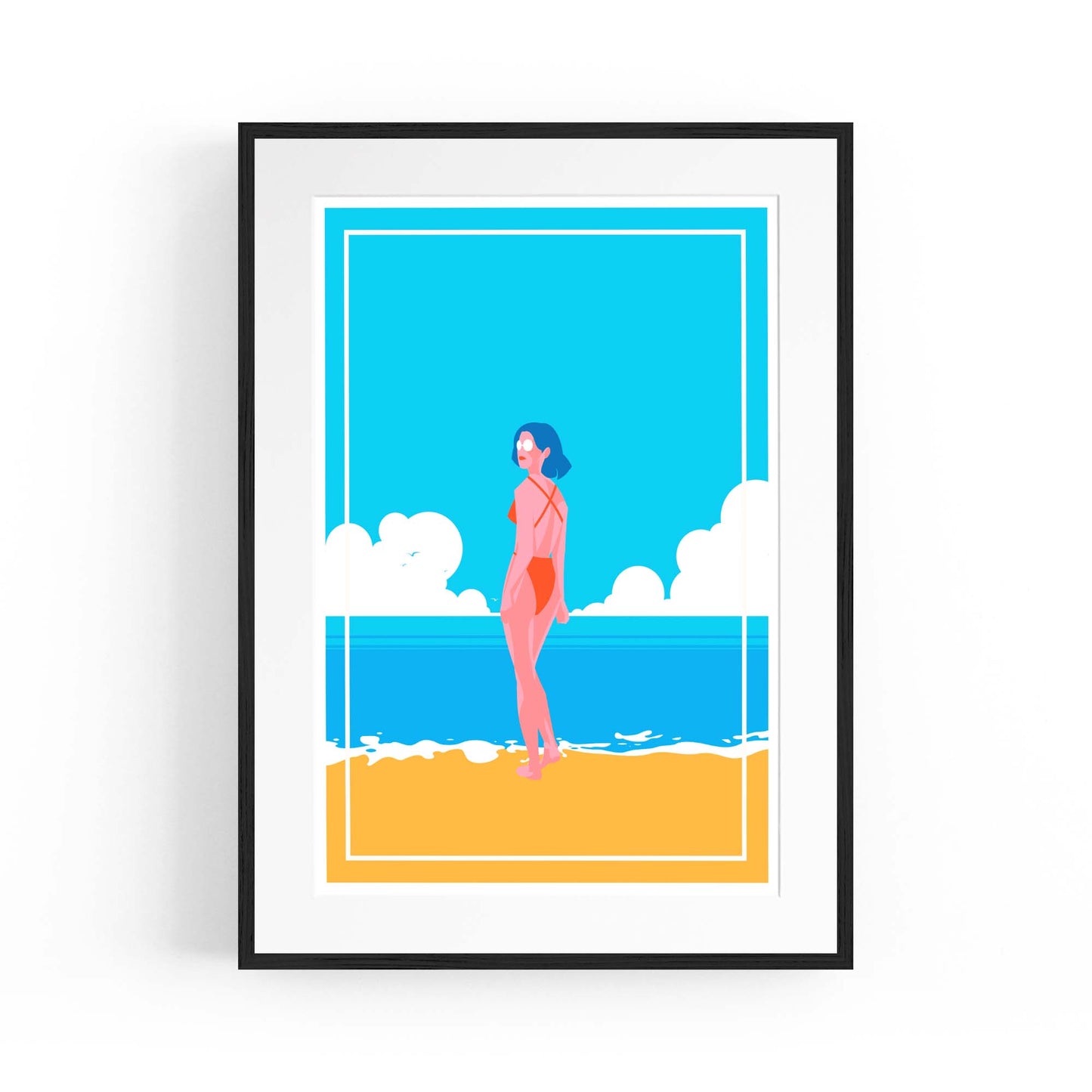 Retro Beach Summer Fashion Fun Glamour Wall Art #1 - The Affordable Art Company
