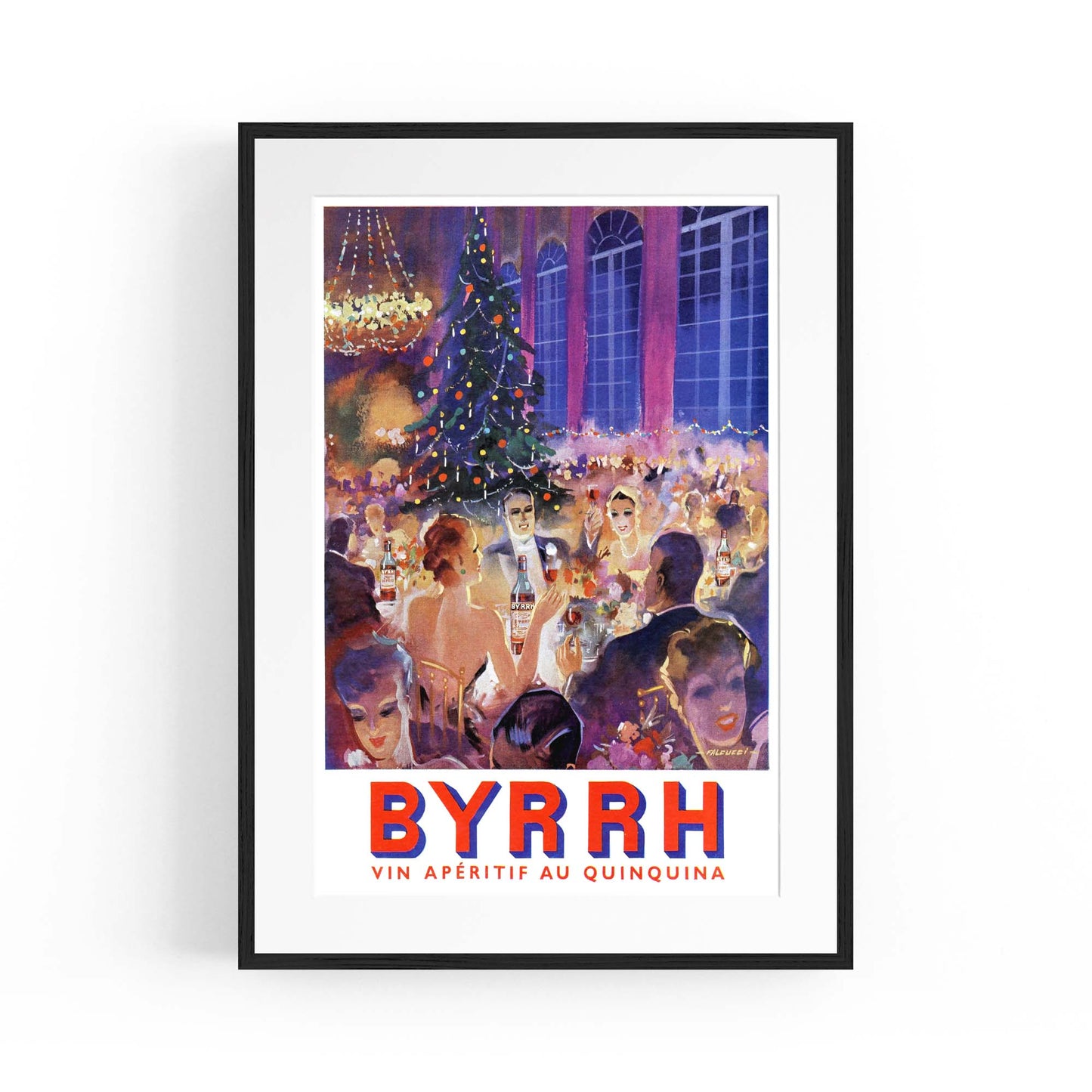 Festive Byrrh Vintage Drinks Advert Wall Art - The Affordable Art Company