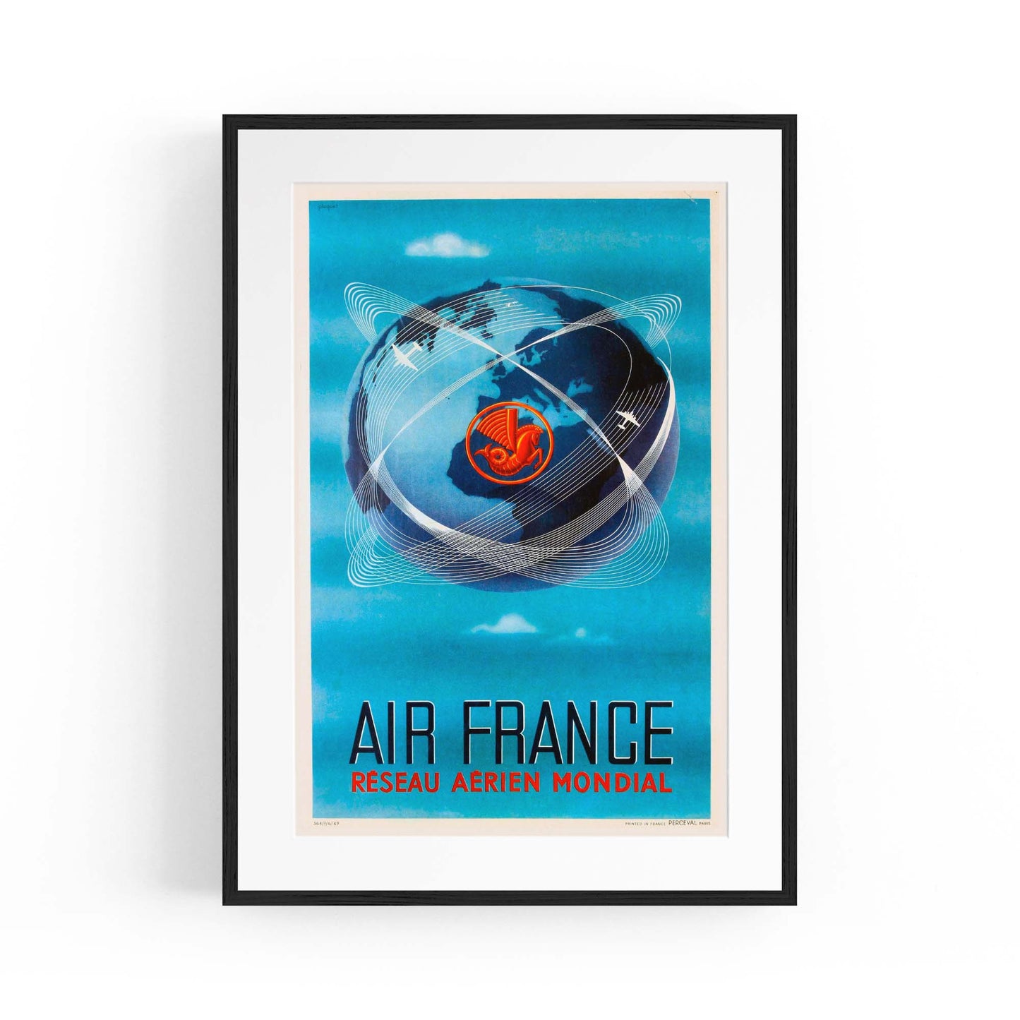 Air France - World Travel Vintage Advert Wall Art - The Affordable Art Company