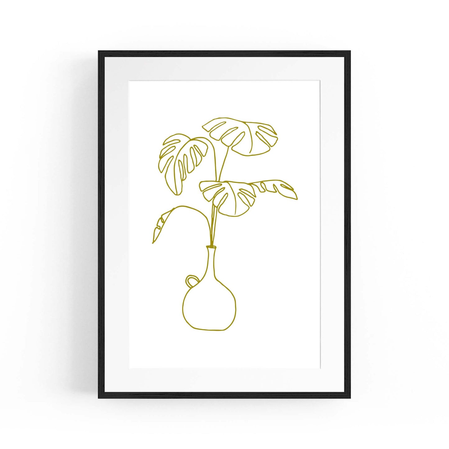 Abstract House Plant Minimal Living Room Wall Art #14 - The Affordable Art Company