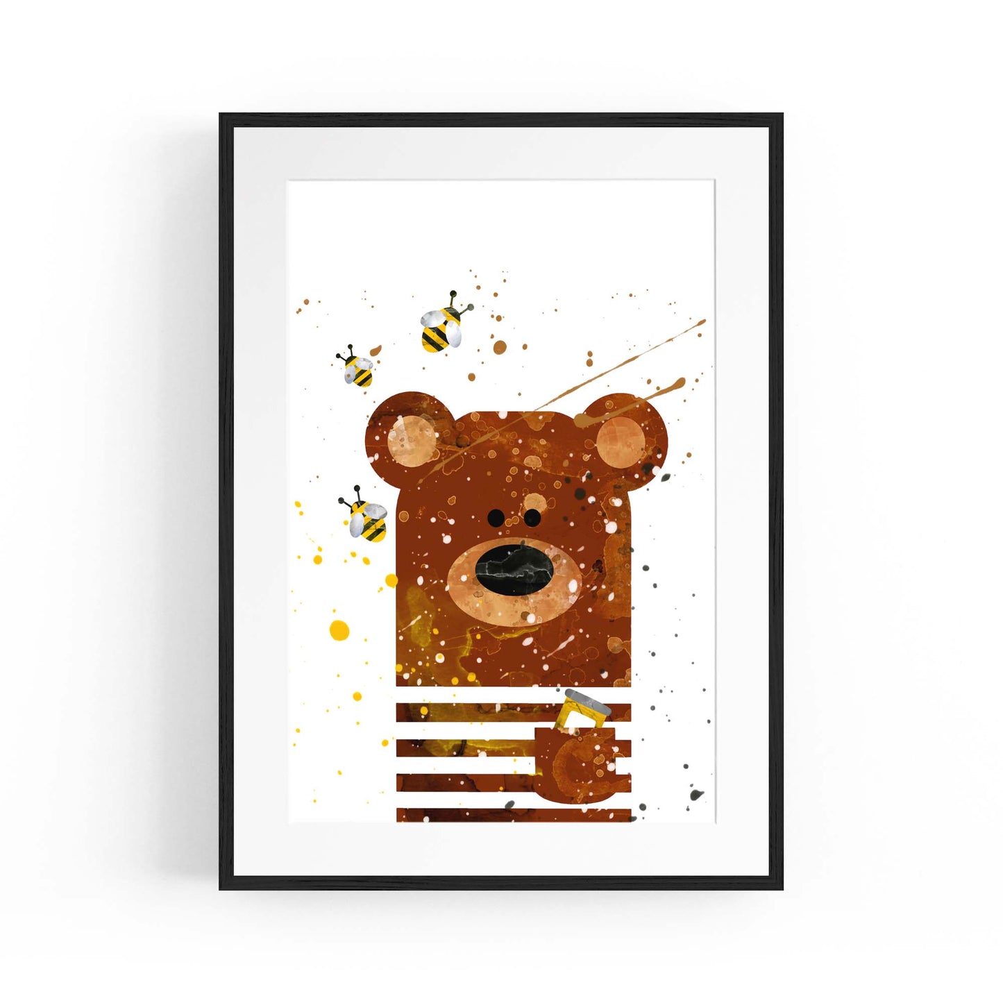Cute Baby Bear Nursery Animal Decor Wall Art - The Affordable Art Company