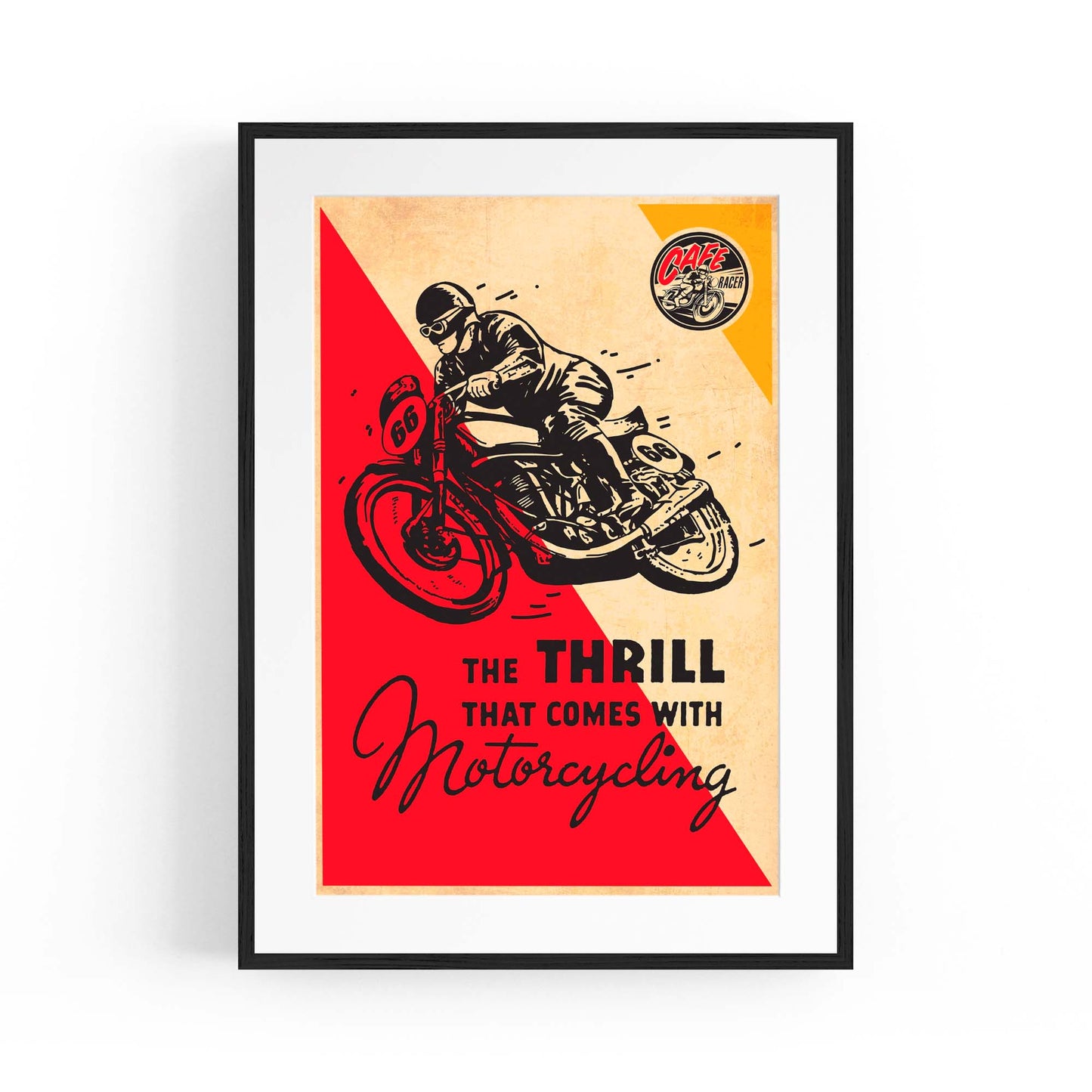 Motorcycle Racing Vintage Advert Man Cave Wall Art #2 - The Affordable Art Company