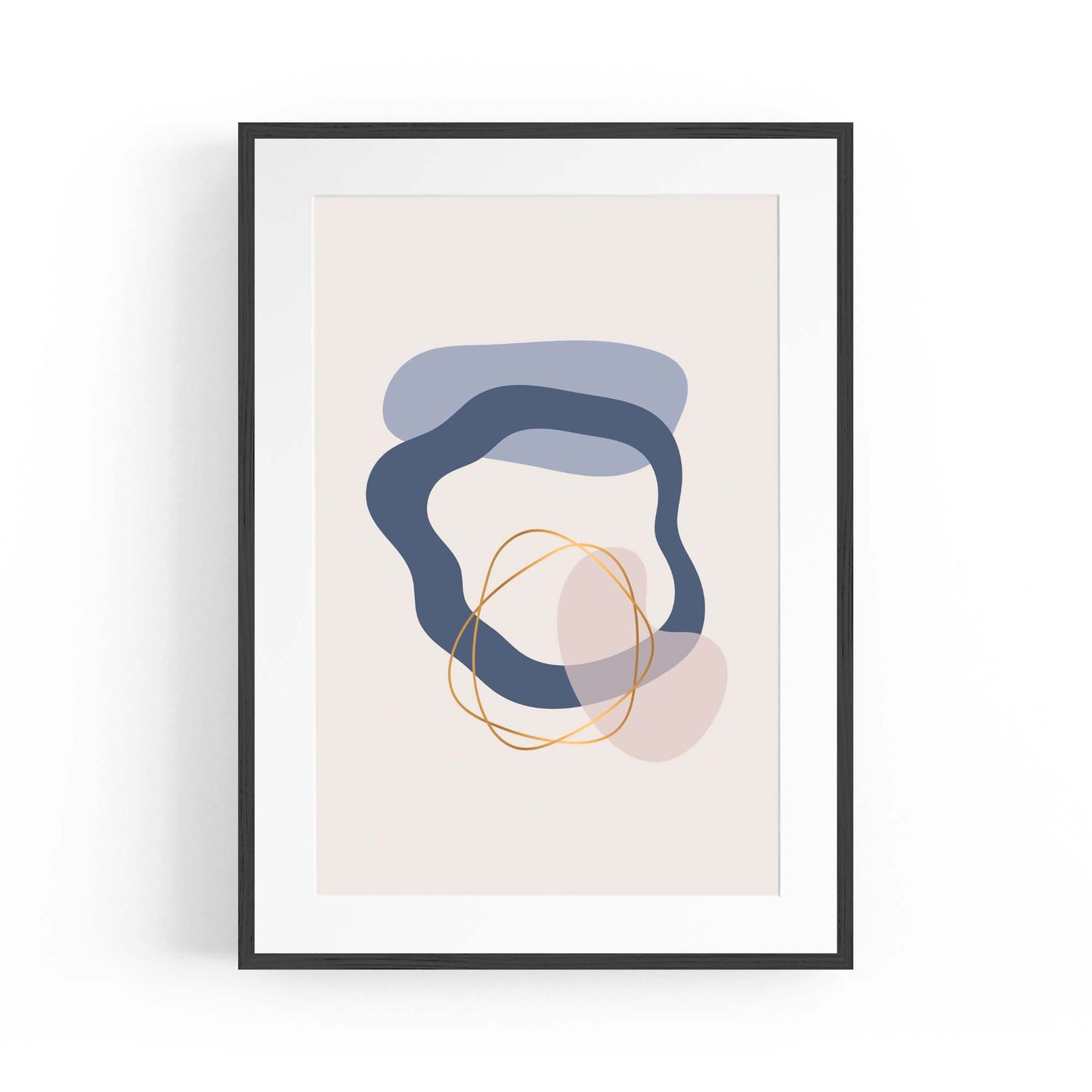 Pale Abstract Shapes Wall Art #4 - The Affordable Art Company