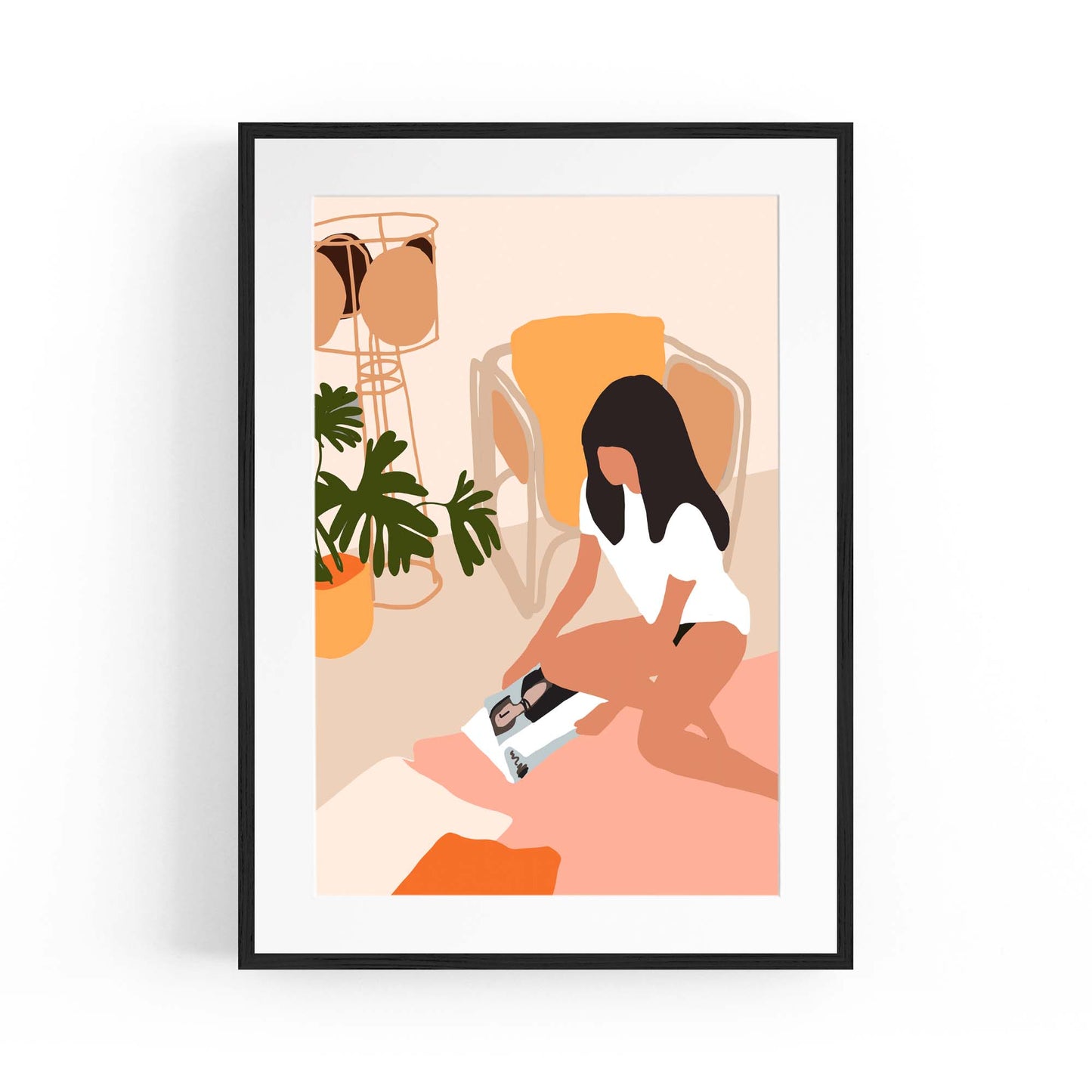 Fashion Minimal Retro Girls Bedroom Wall Art #1 - The Affordable Art Company