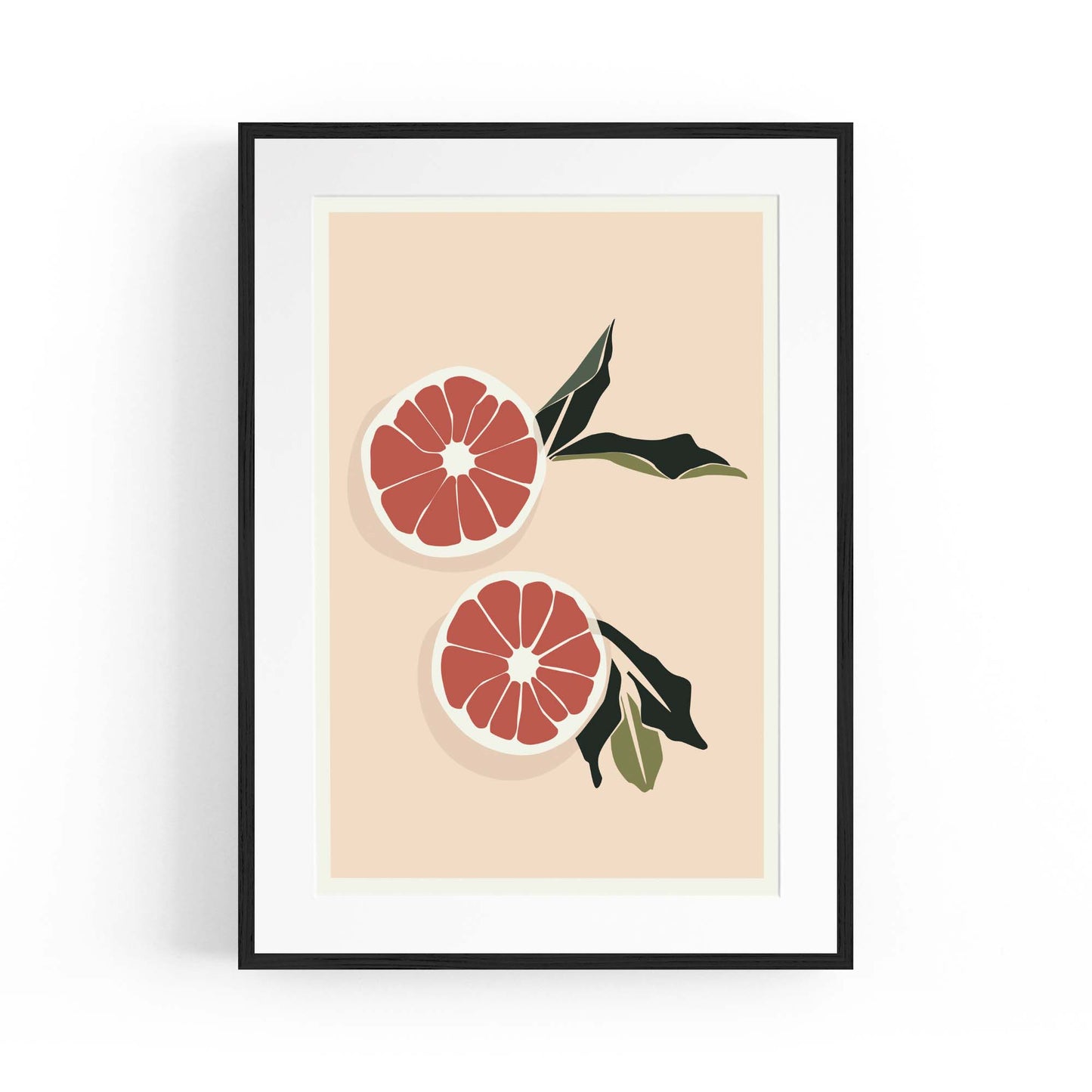 Blood Orange Abstract Retro Fruit Kitchen Wall Art #2 - The Affordable Art Company