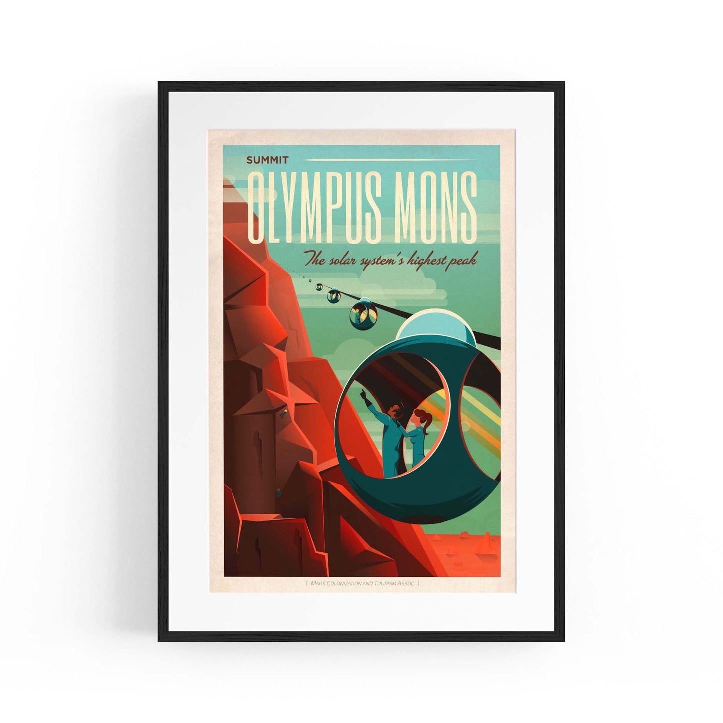 Retro Olympus Mons Space NASA Science Wall Art - The Affordable Art Company