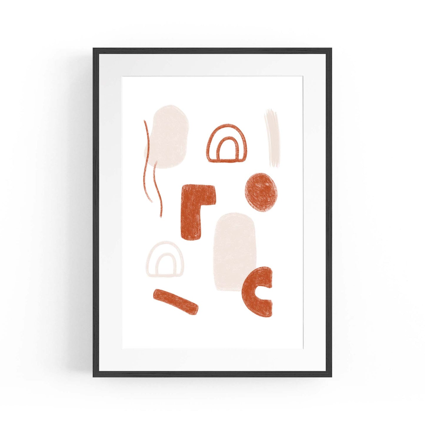 Modern Abstract Shape Minimal Retro Wall Art #7 - The Affordable Art Company