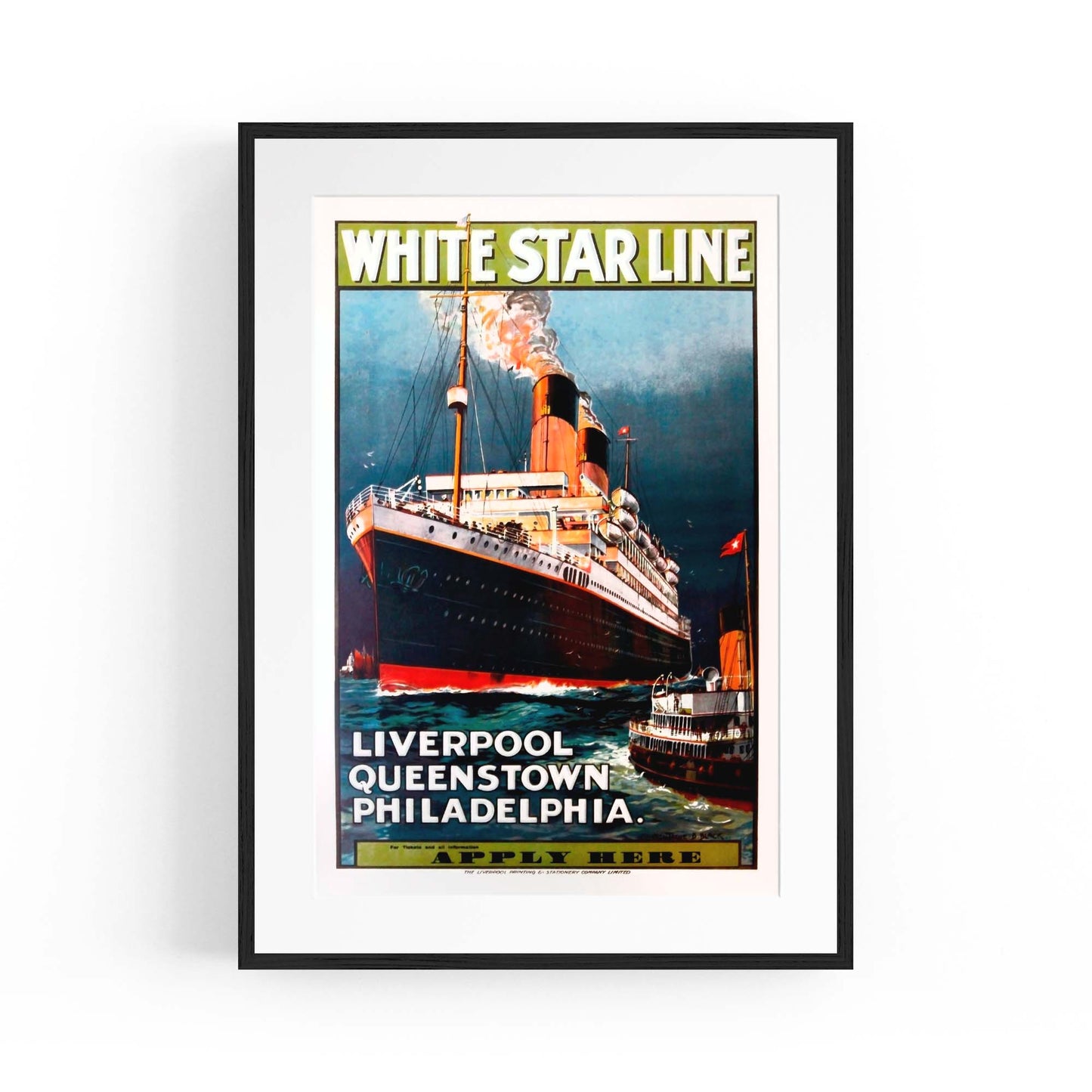 White Star Line Vintage Shipping Advert Wall Art #1 - The Affordable Art Company