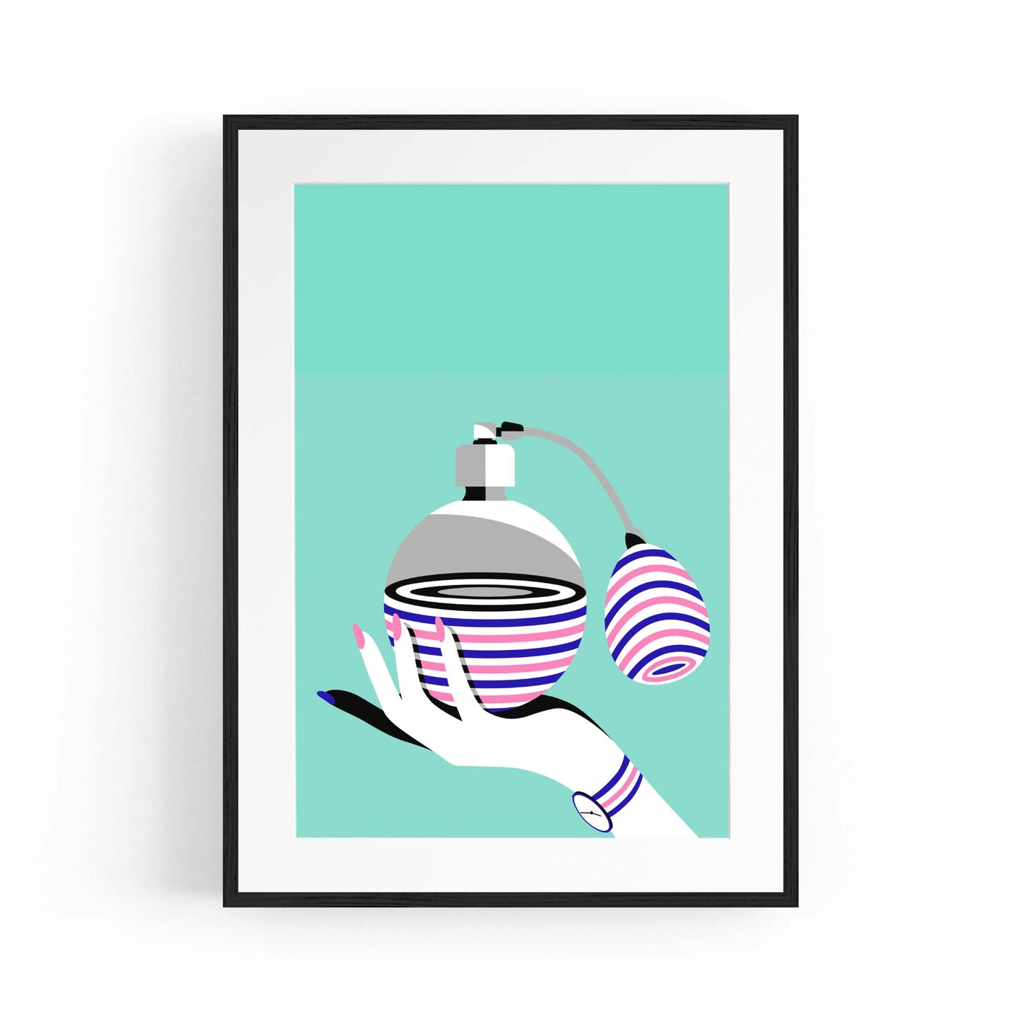 Retro Perfume Bottle Fashion Bedroom Wall Art #2 - The Affordable Art Company