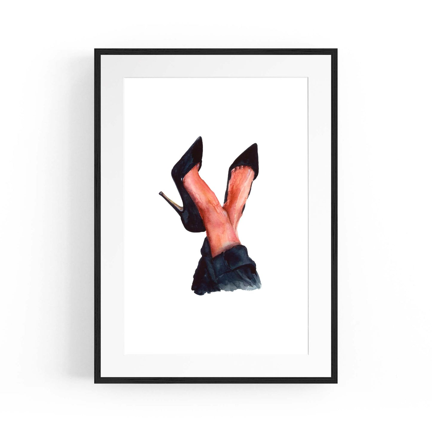 Cute Black Heels Fashion Girls Bedroom Wall Art #3 - The Affordable Art Company