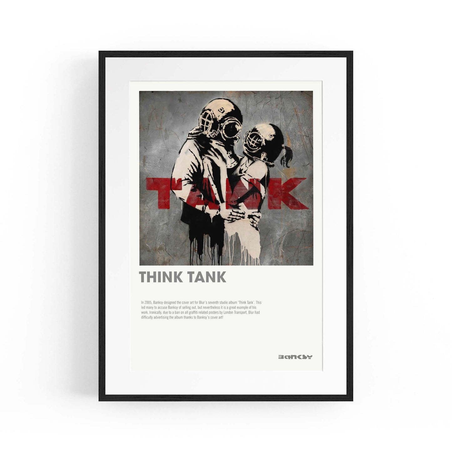 Banksy "Think Tank" Graffiti Gallery Style Wall Art - The Affordable Art Company