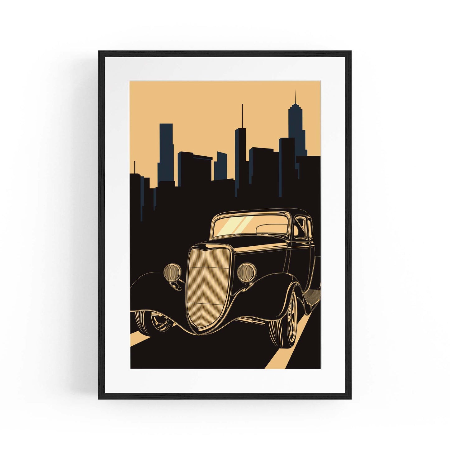 Art Deco Car Vintage Retro New York Wall Art #4 - The Affordable Art Company