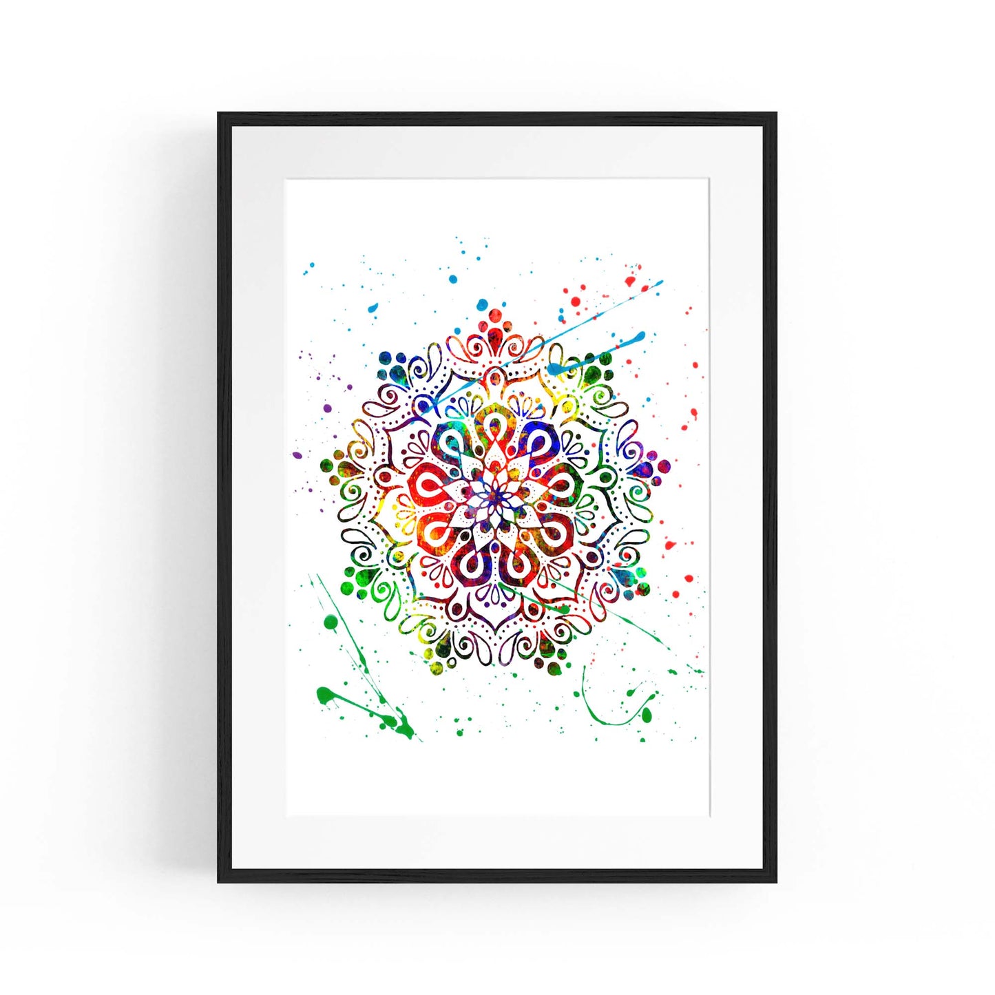 Calming Mandala Yoga Buddhist Wall Art - The Affordable Art Company