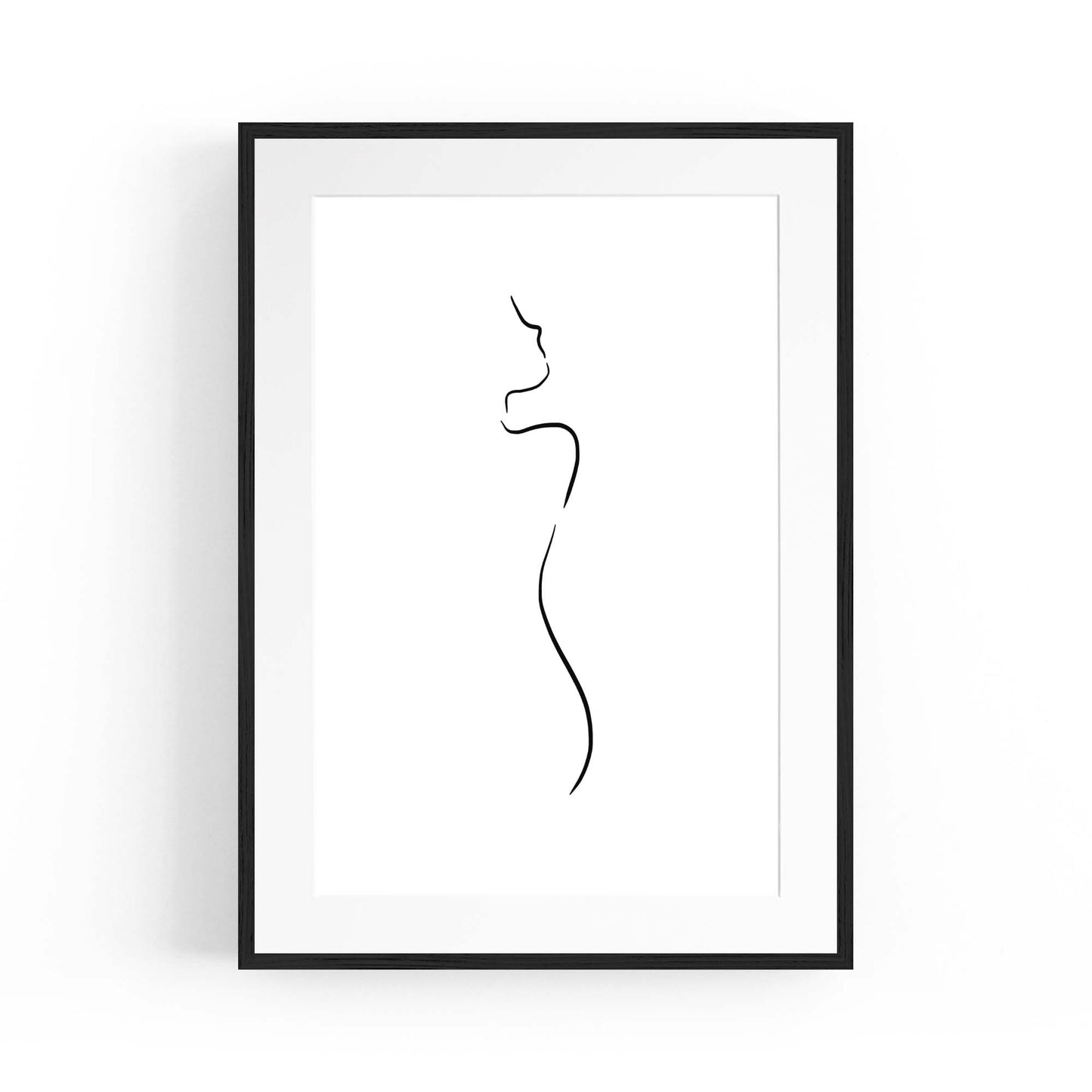 Female Body Nude Minimal Line Drawing Wall Art #1 - The Affordable Art Company