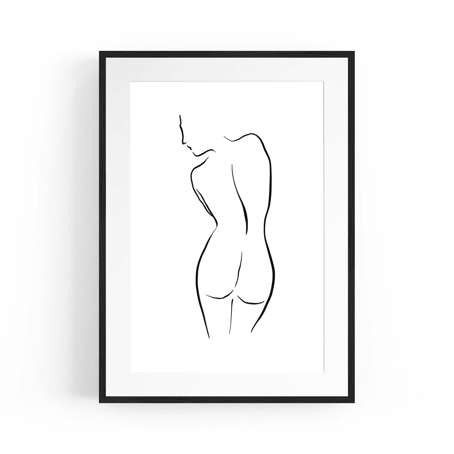 Abstract Line Drawing Female Nude Wall Art - The Affordable Art Company