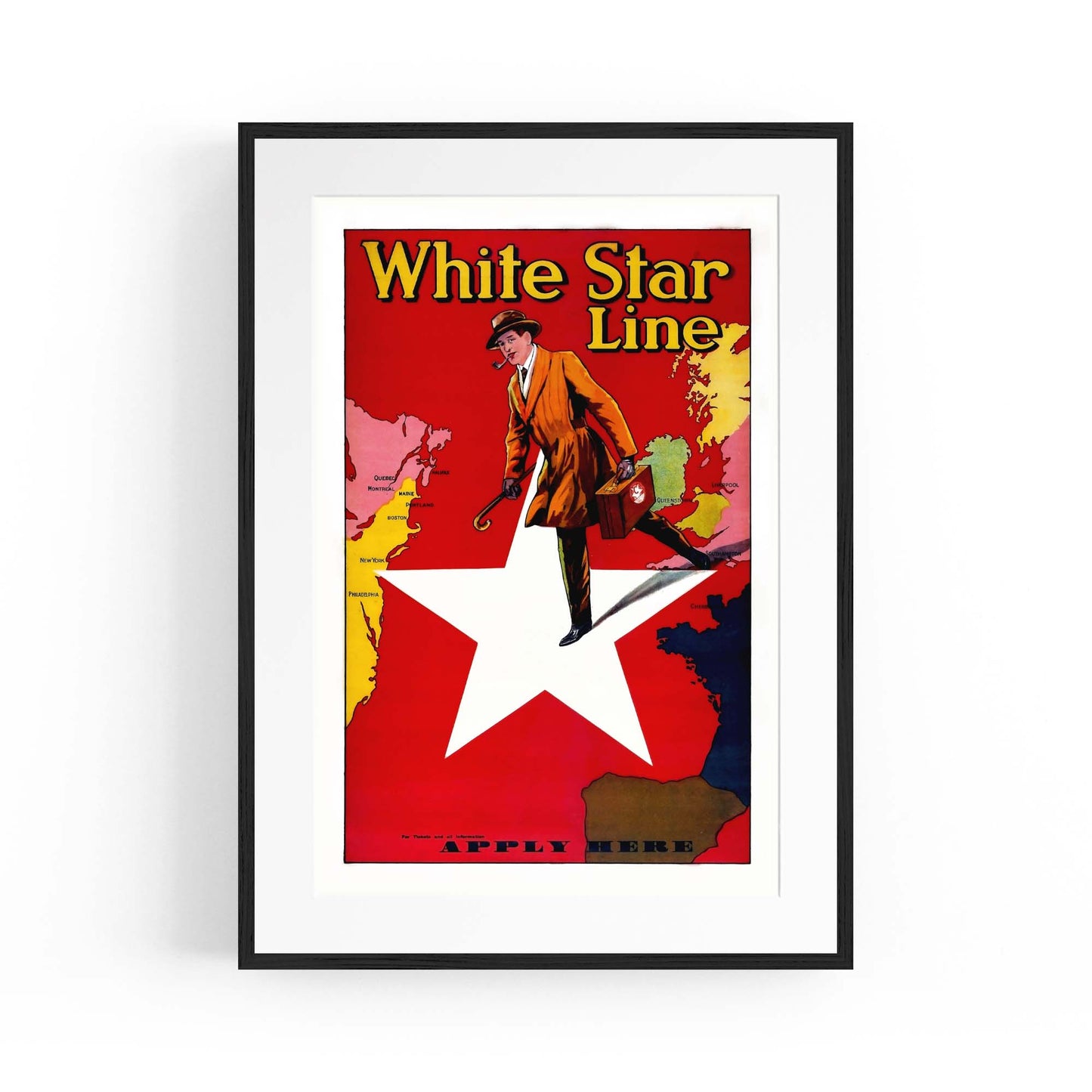 White Star Line Vintage Shipping Advert Wall Art #4 - The Affordable Art Company