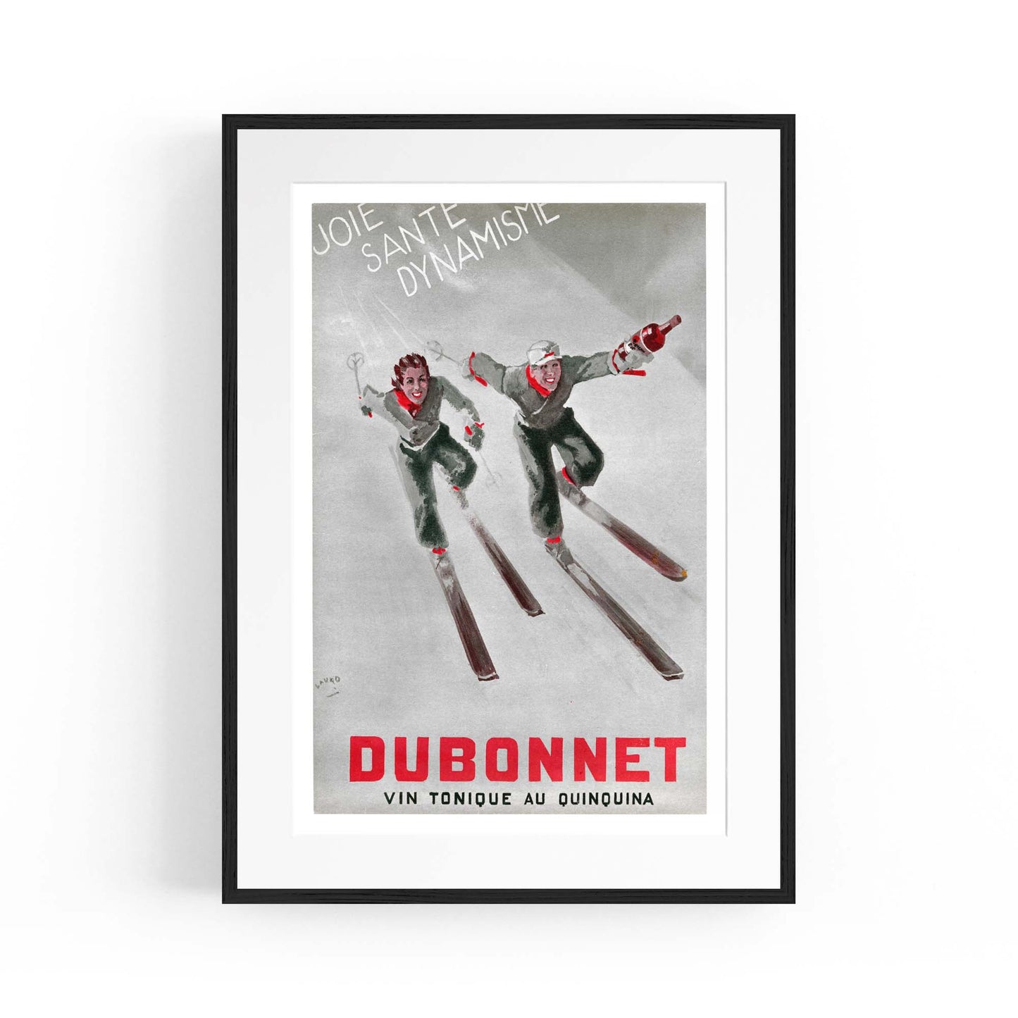 Dubonnet Aperitif Vintage Ski Advert Wall Art - The Affordable Art Company