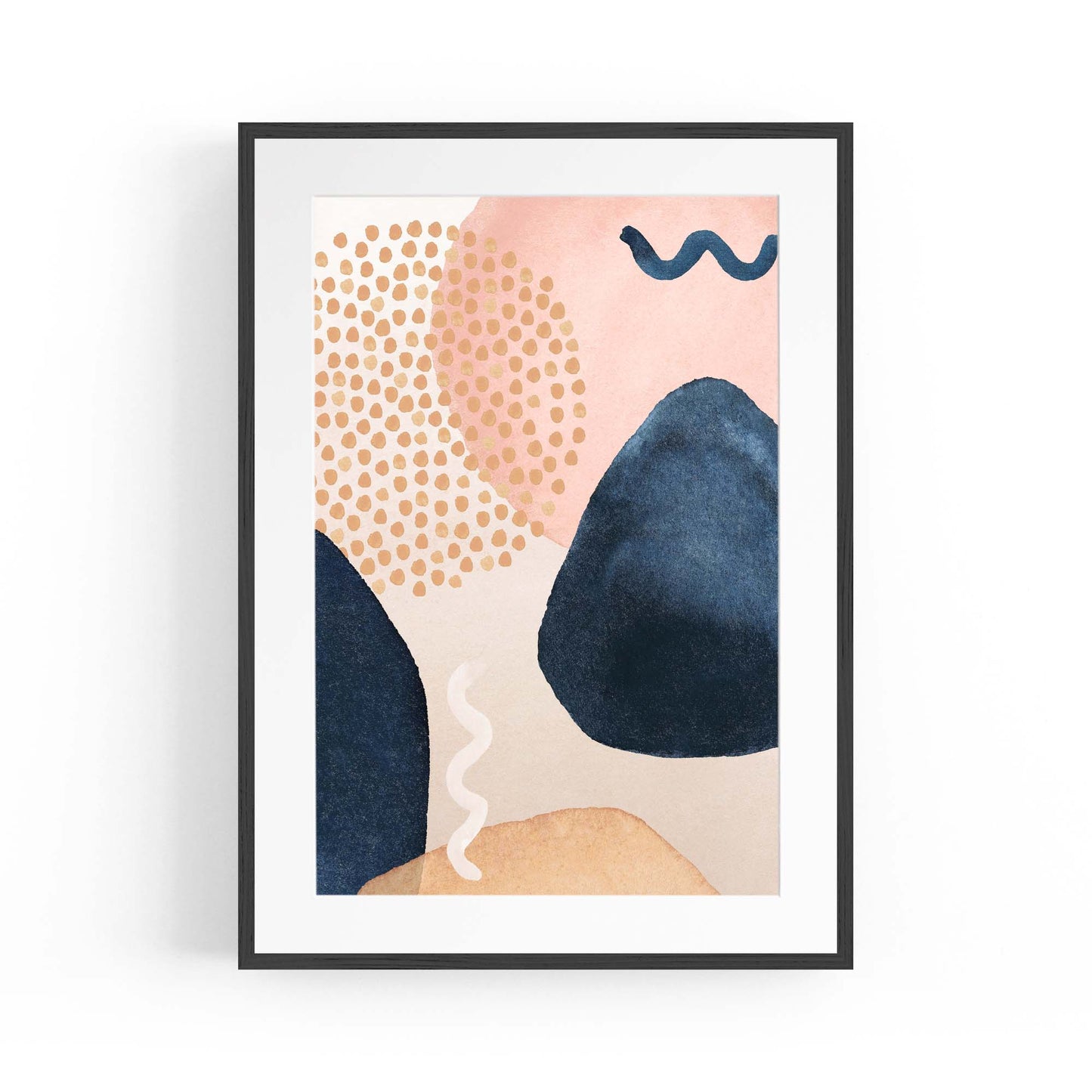 Abstract Modern Watercolour Shapes Painting Wall Art #8 - The Affordable Art Company