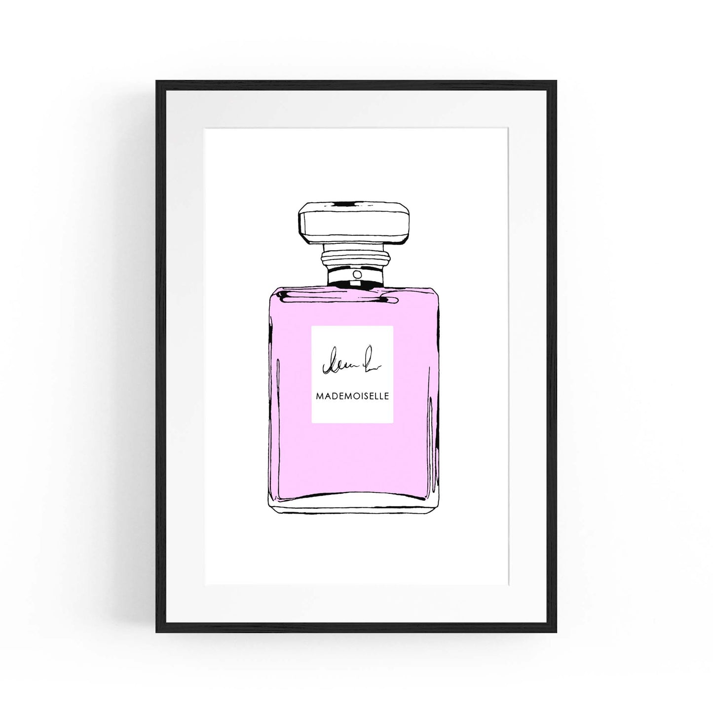 Violet Minimal Perfume Bottle Fashion Wall Art - The Affordable Art Company