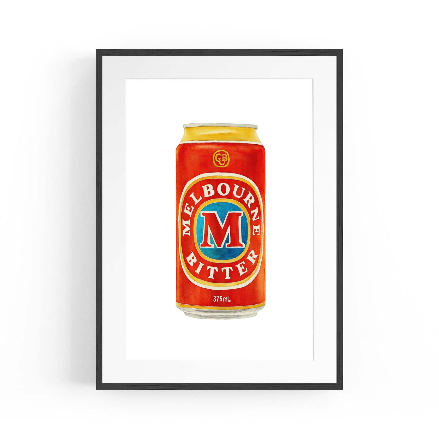 Melbourne Bitter Tinnie Beer Painting Wall Art - The Affordable Art Company