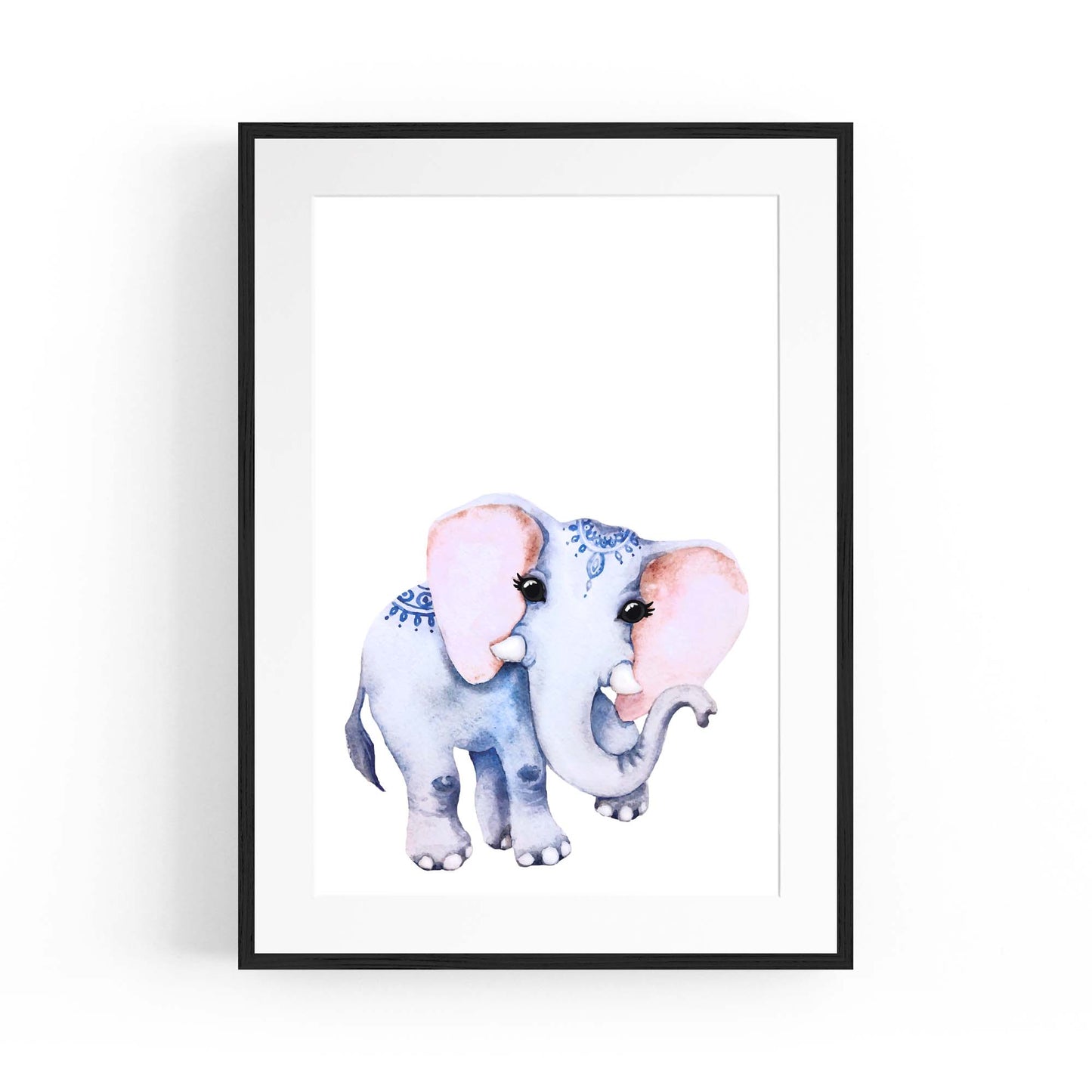 Cute Baby Elephant Nursery Animal Gift Wall Art #1 - The Affordable Art Company