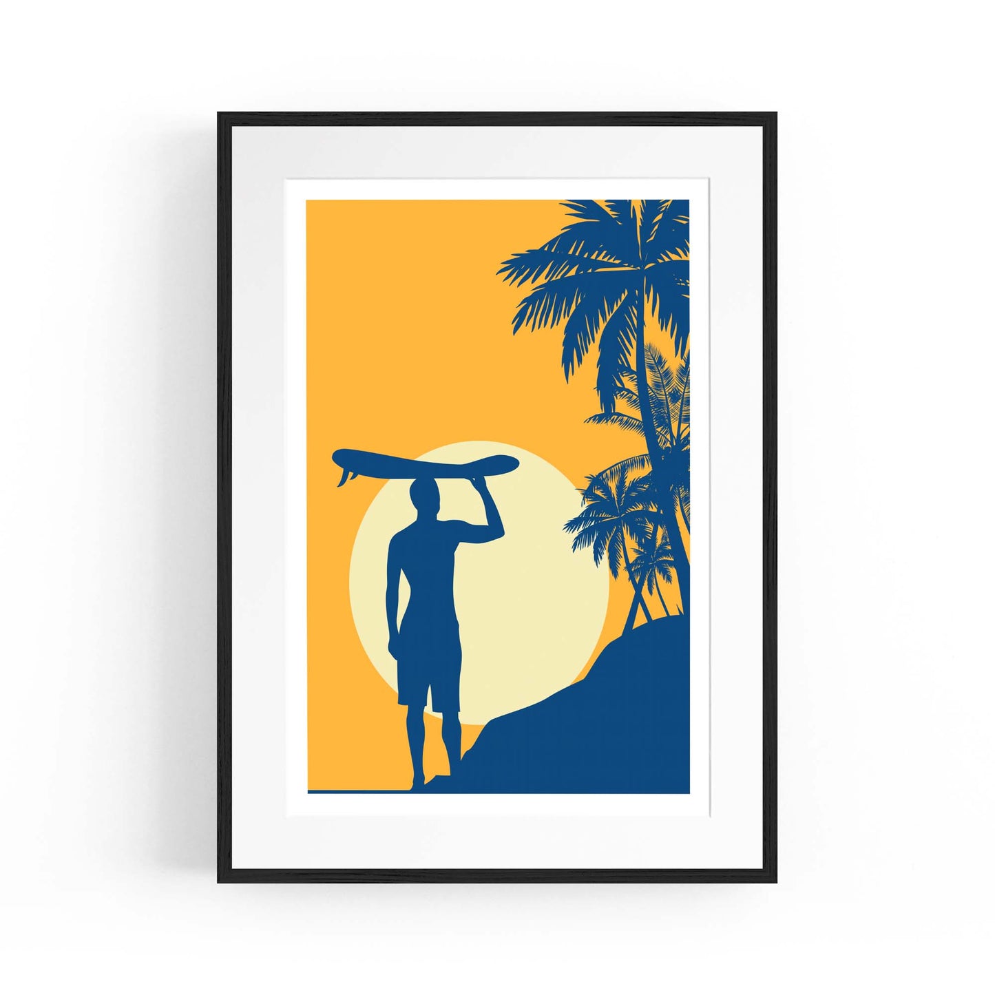 Retro Summer Surf Coastal Vintage Beach Wall Art #1 - The Affordable Art Company