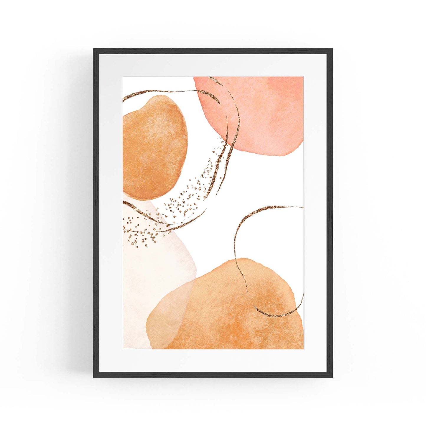 Abstract Modern Watercolour Shapes Painting Wall Art #11 - The Affordable Art Company