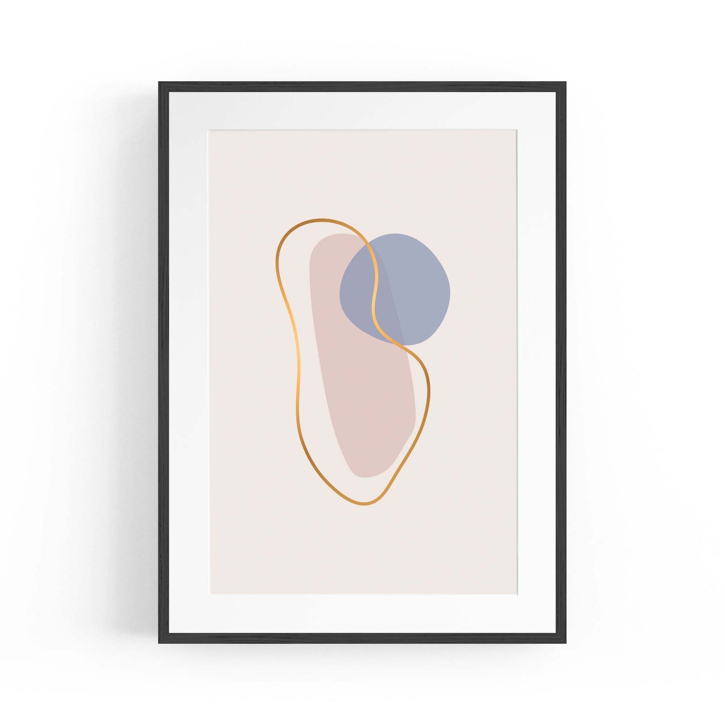 Pale Abstract Shapes Wall Art #1 - The Affordable Art Company