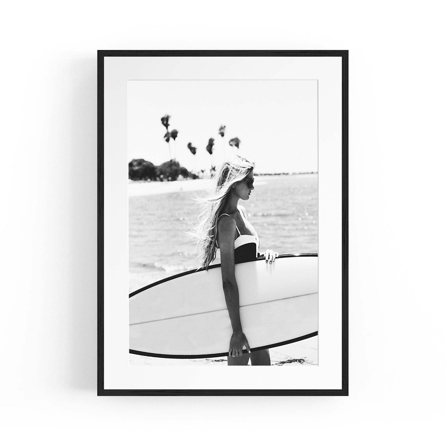 Surfer Girl Fashion Photograph Bedroom Wall Art - The Affordable Art Company
