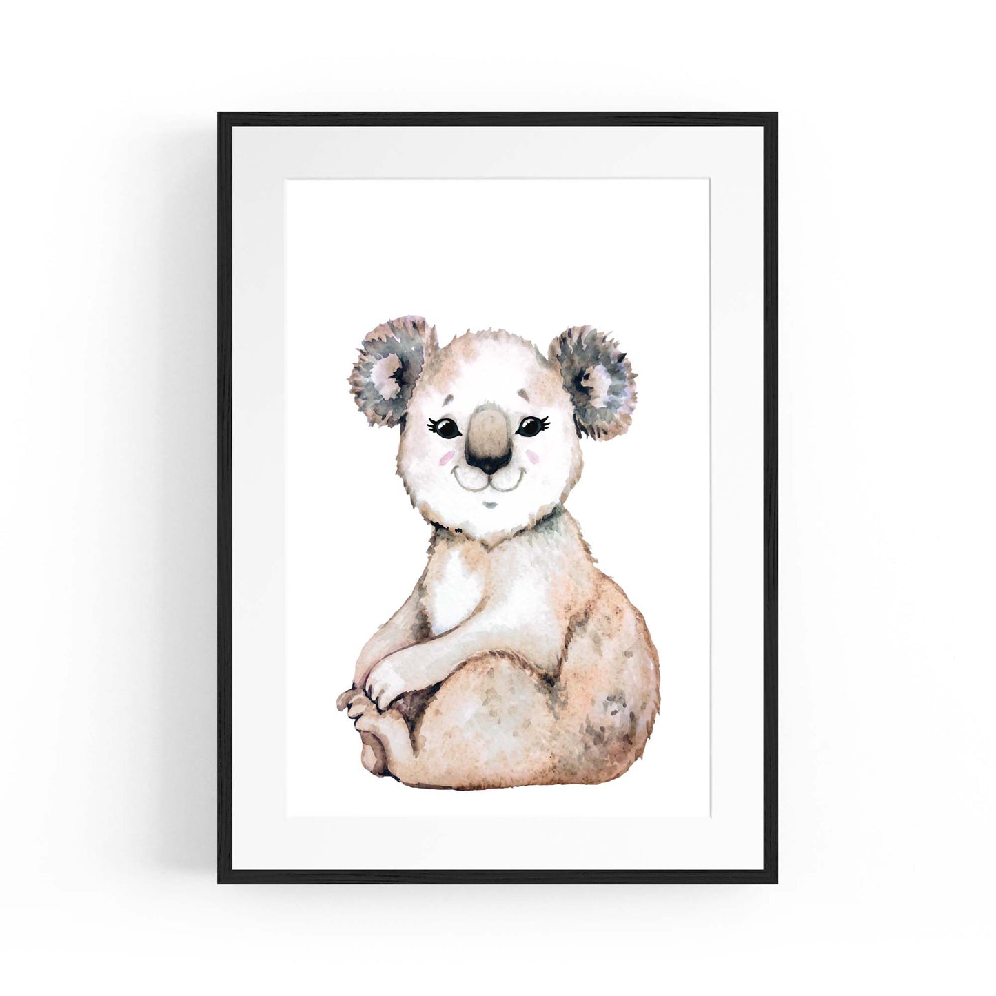 Cartoon Koala Cute Nursery Baby Animal Wall Art - The Affordable Art Company