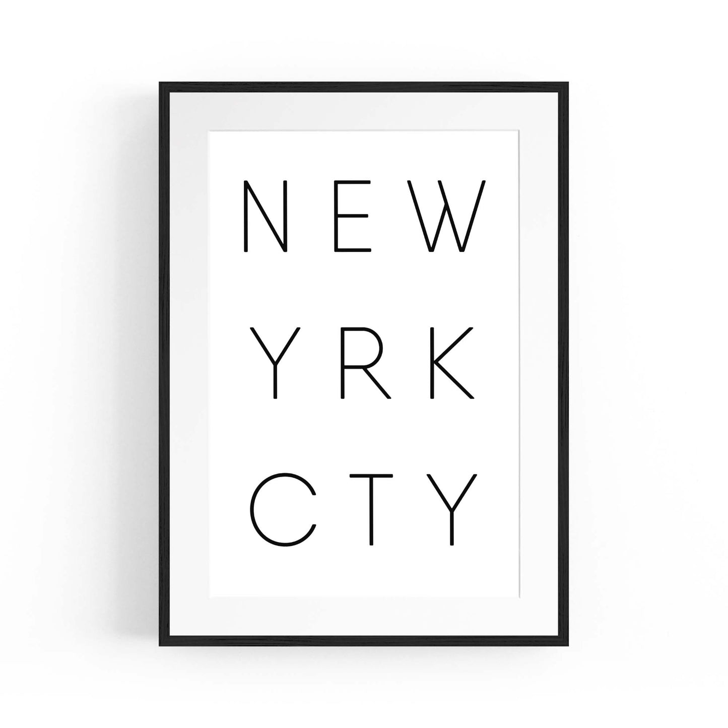 New York City Minimal YRK Artwork Wall Art - The Affordable Art Company