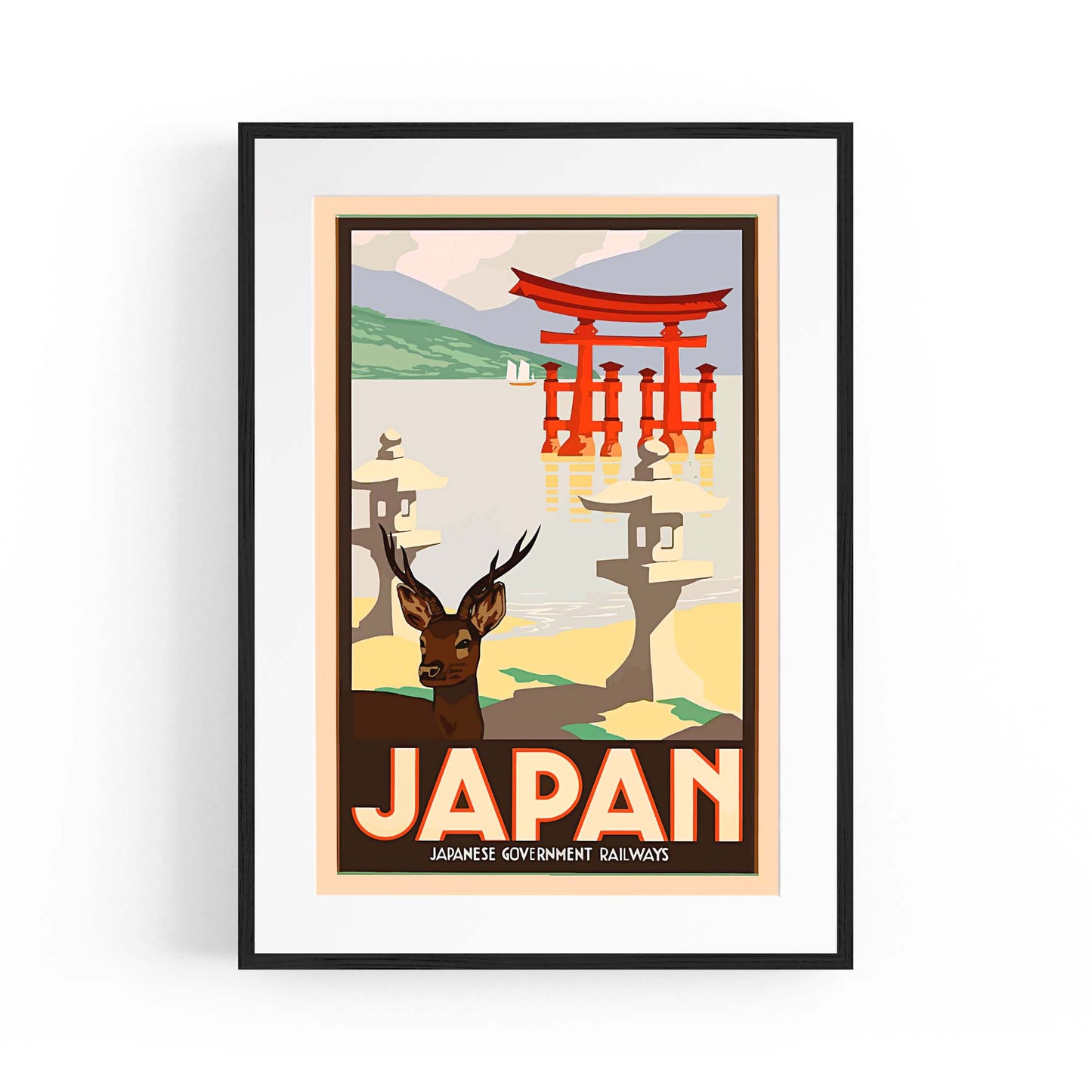 Vintage Japan Travel Advert Wall Art - The Affordable Art Company