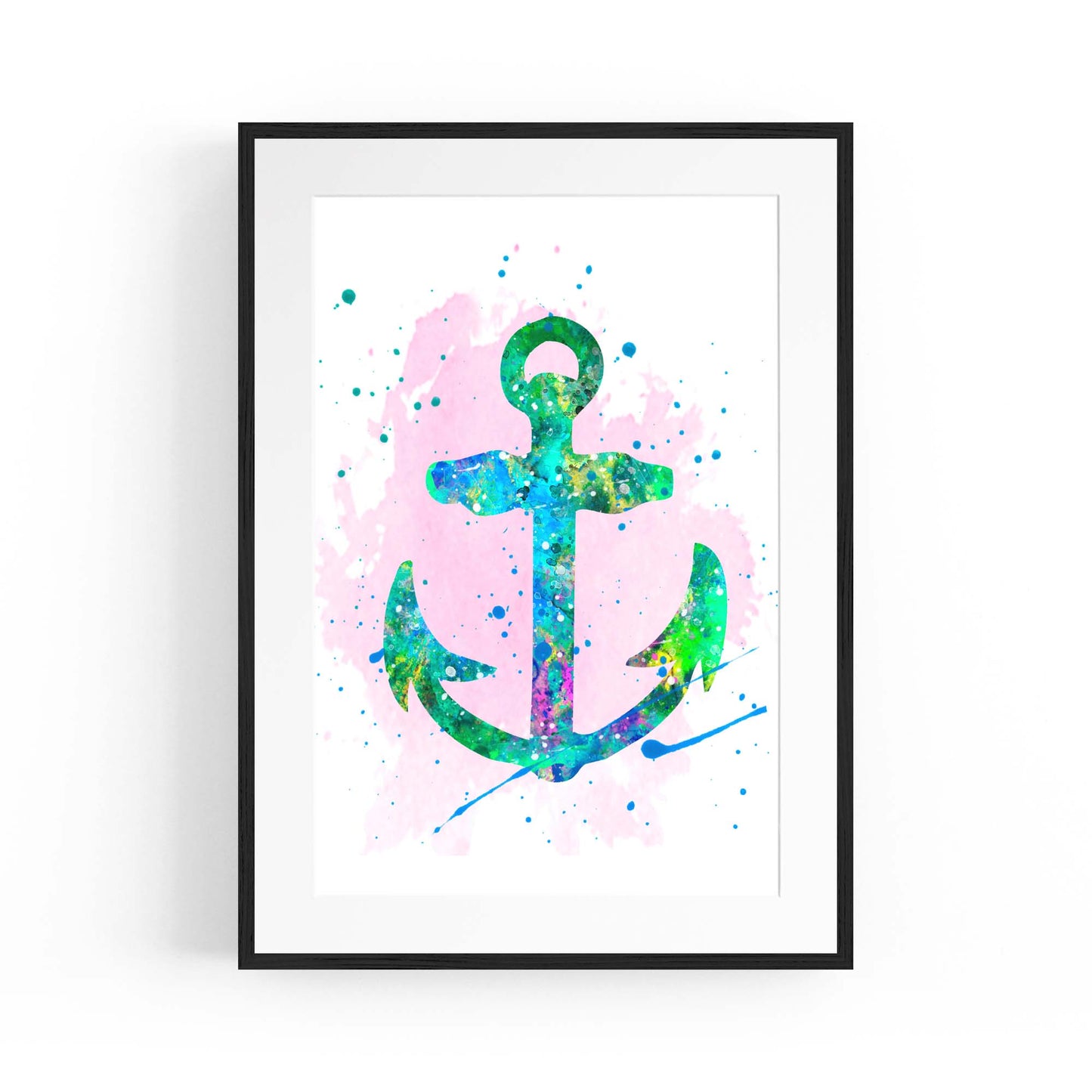 Anchor Painting Nautical Coastal Bathroom Wall Art #3 - The Affordable Art Company