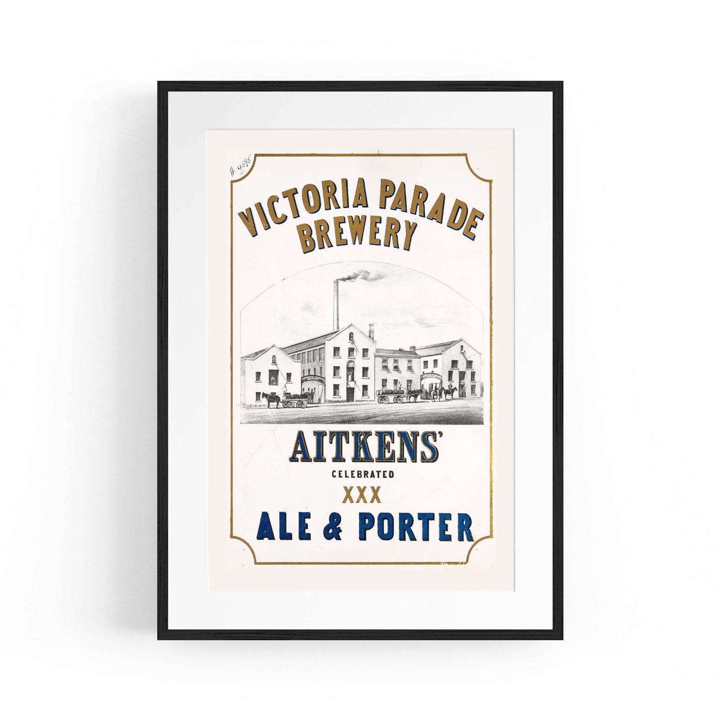 Victoria Parade Brewery Melbourne Vintage Wall Art - The Affordable Art Company