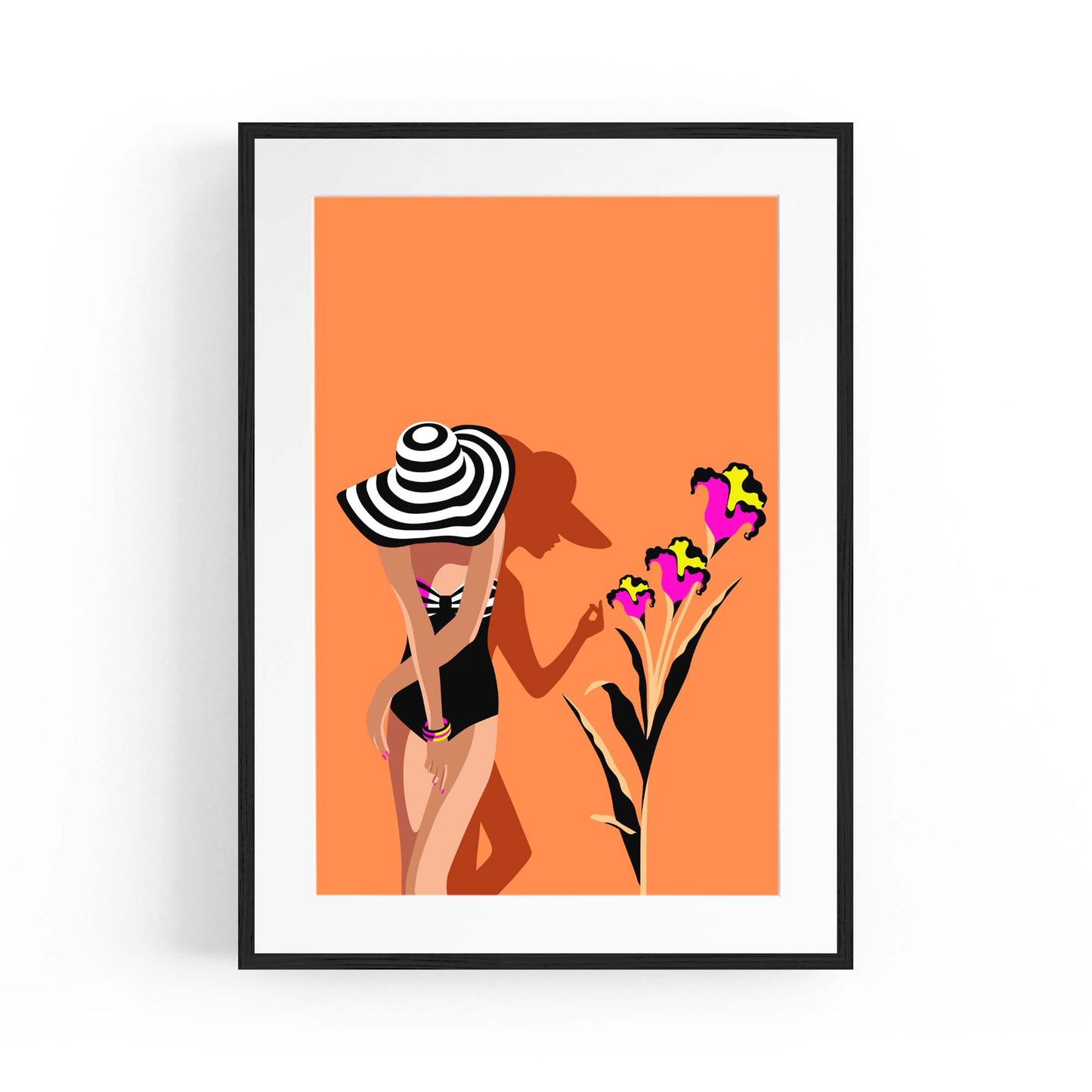 Summer Retro Fashion Model Bedroom Wall Art - The Affordable Art Company