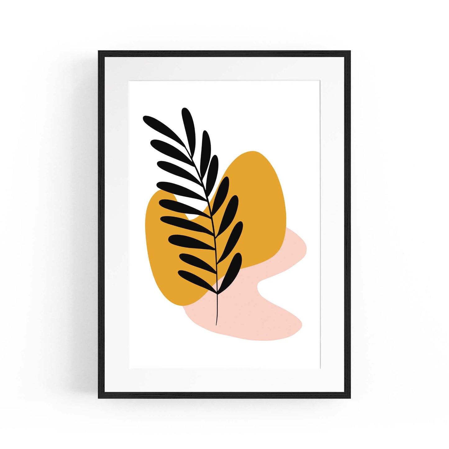 Abstract House Plant Minimal Living Room Wall Art #5 - The Affordable Art Company