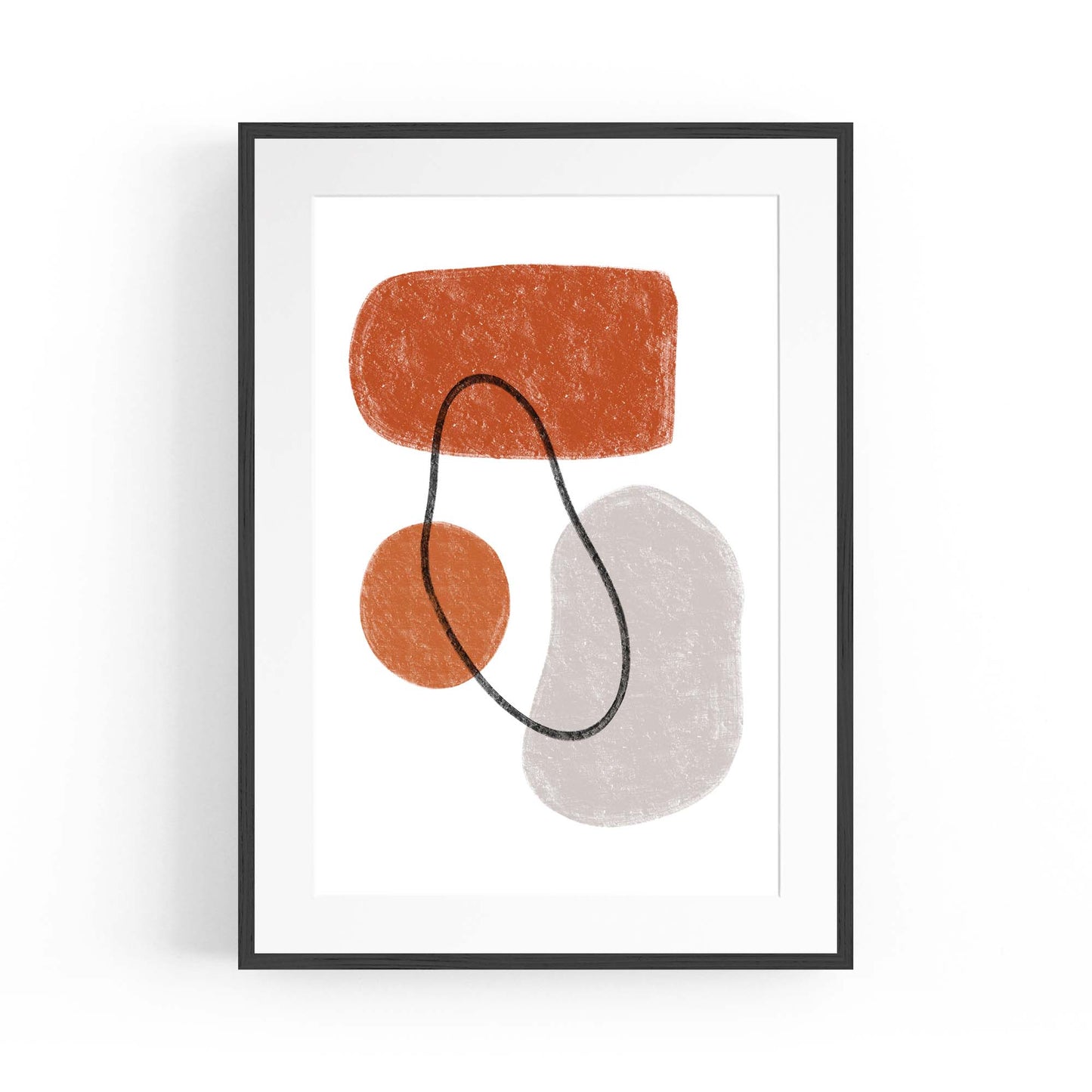 Modern Abstract Shape Minimal Retro Wall Art #3 - The Affordable Art Company