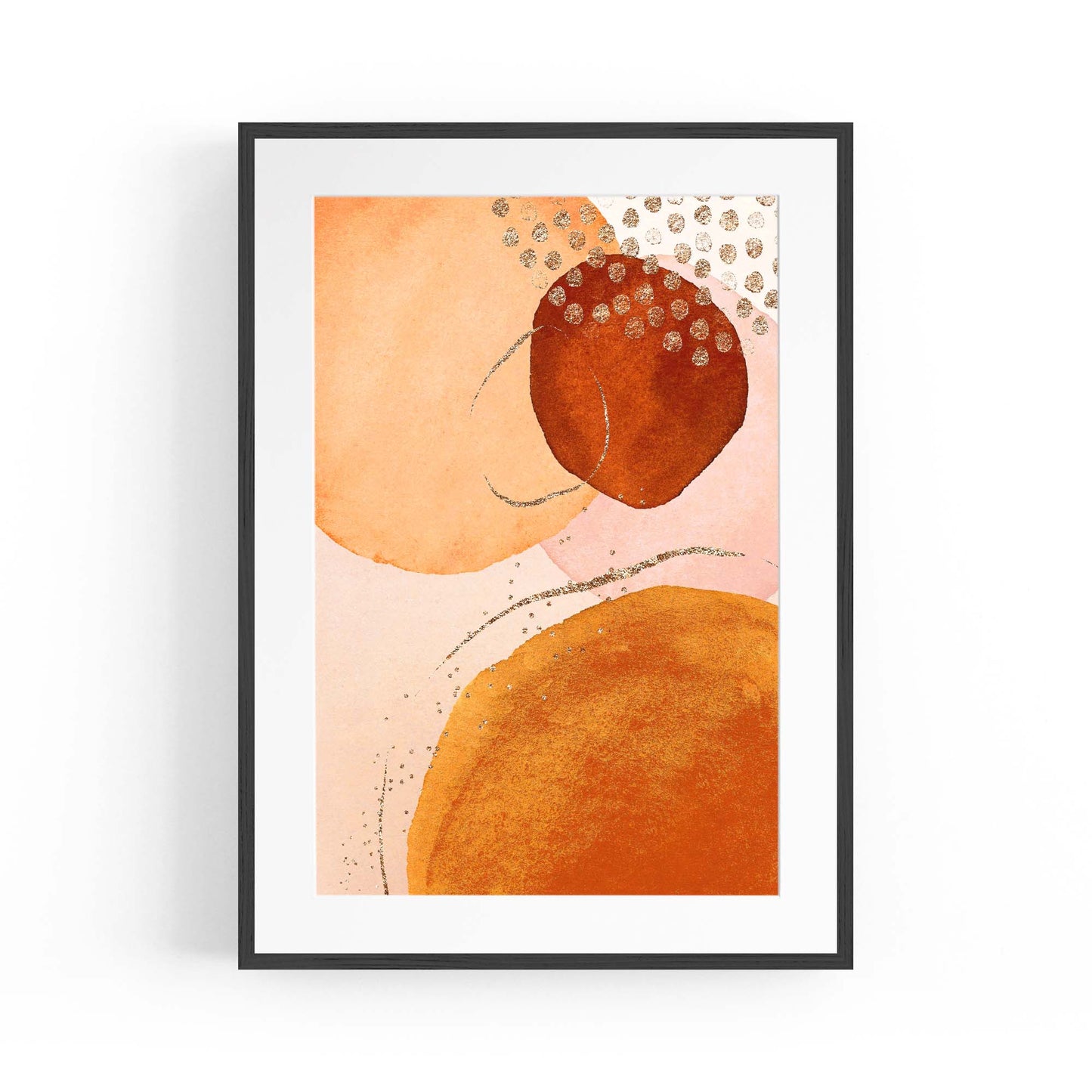 Abstract Modern Watercolour Shapes Painting Wall Art #1 - The Affordable Art Company