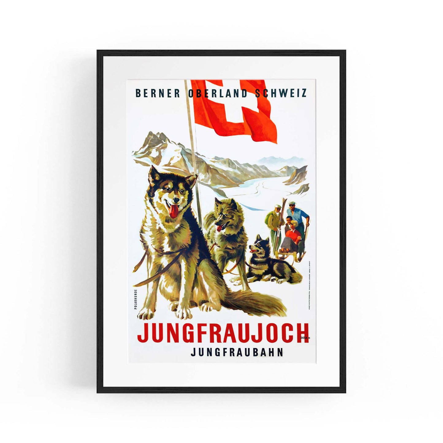 Jungfrau Switzerland Vintage Travel Advert Wall Art - The Affordable Art Company
