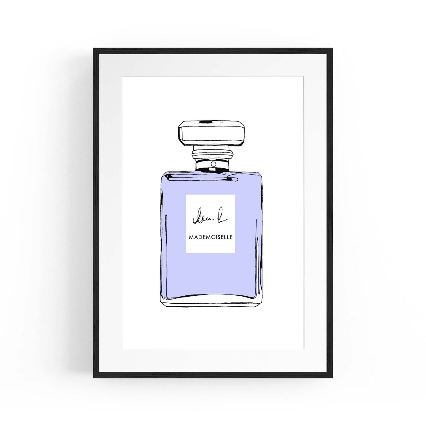 Purple Minimal Perfume Bottle Fashion Wall Art - The Affordable Art Company